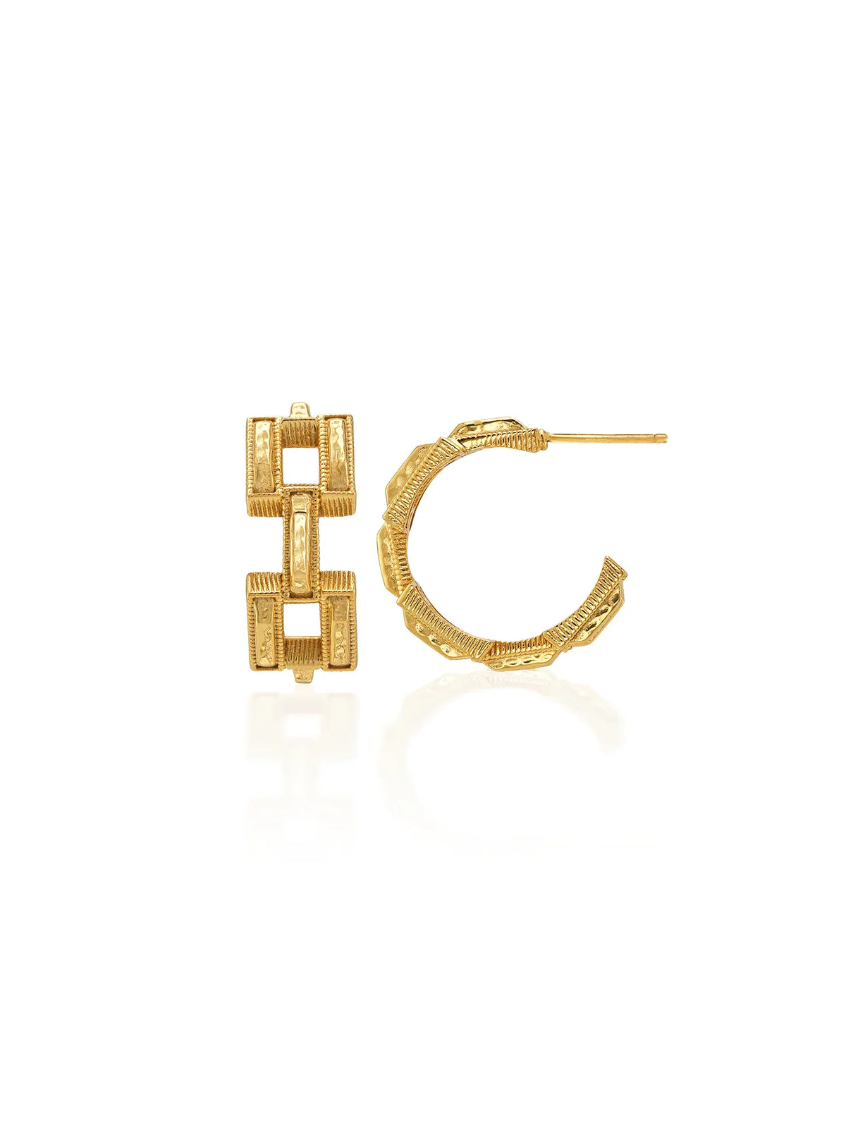 Capucine De Wulf Pathway Hoop Earrings Gold