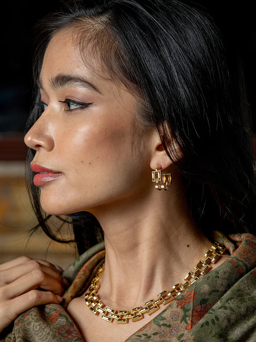 Capucine De Wulf Pathway Hoop Earrings Gold