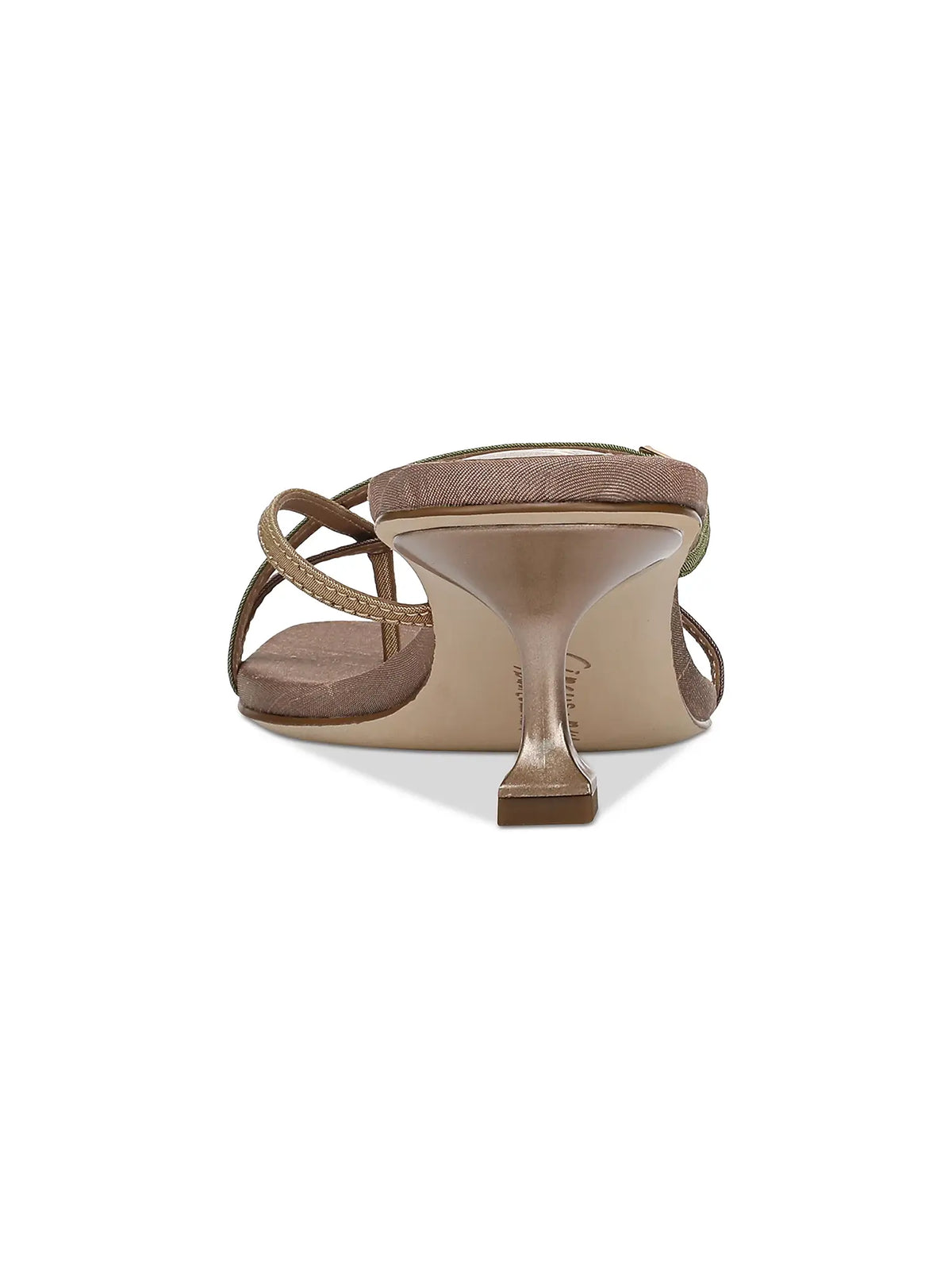 Circus NY by Sam Edelman Juliette Kitten Heel Strappy Sandal Bronze Green Multi