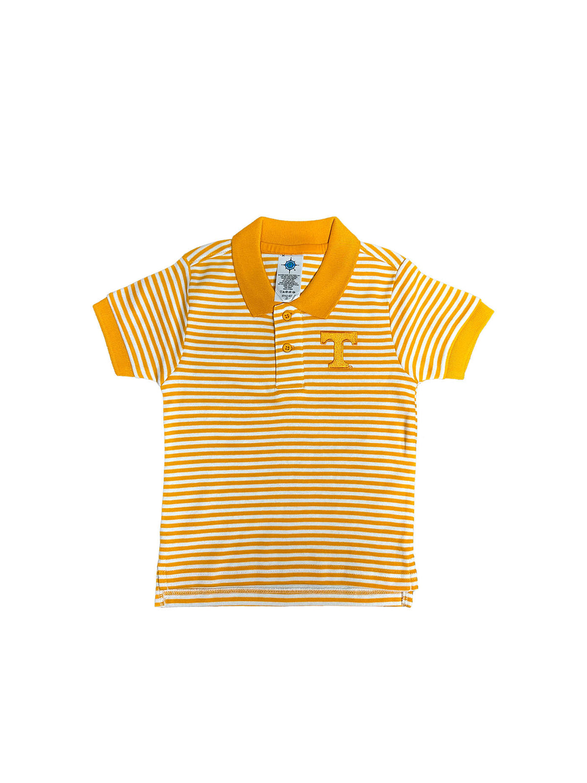 University of Tennessee Toddler Orange & White Striped Polo Embroidered Power T Logo TN Vols Gameday