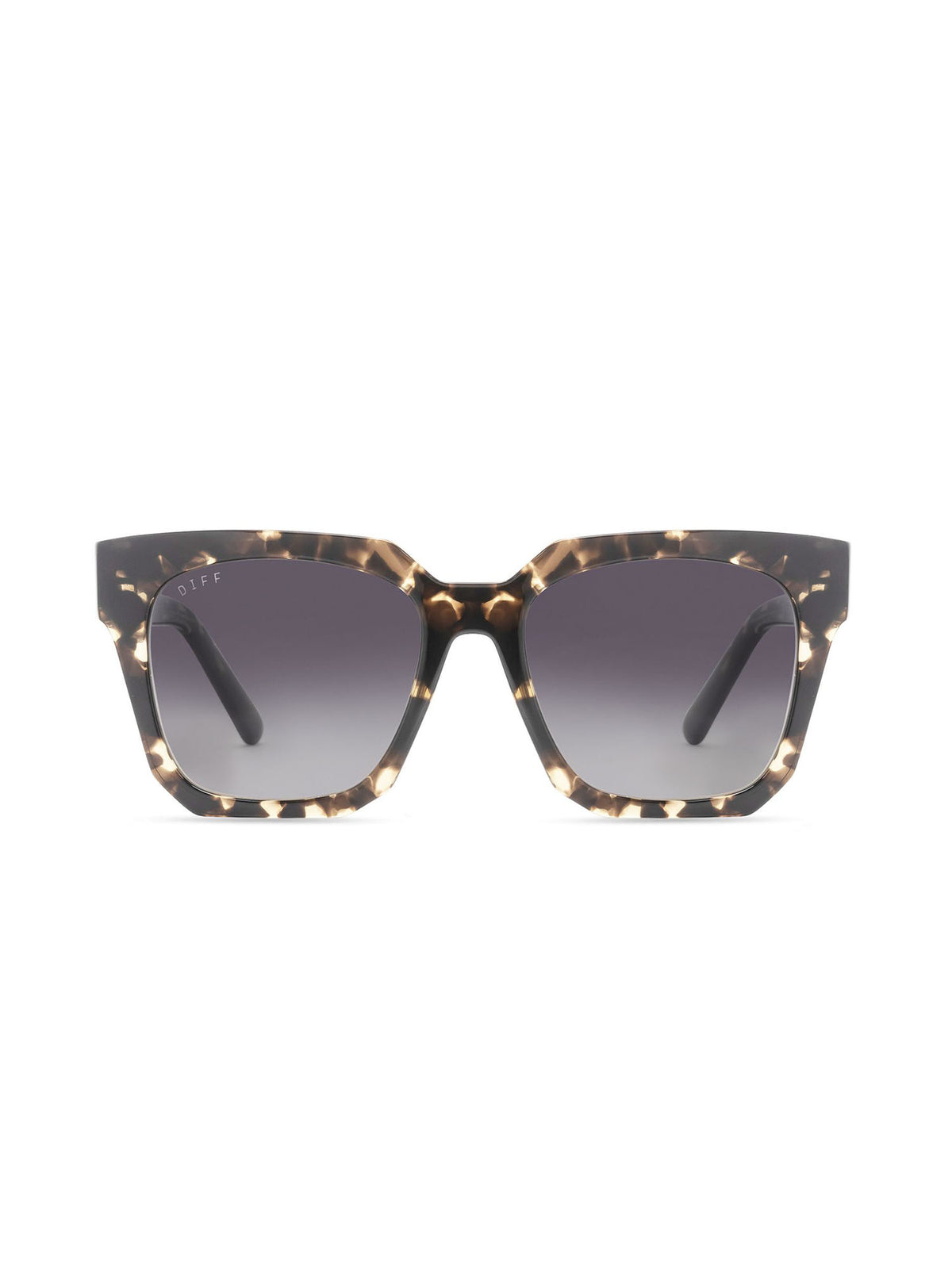 diff eyewear ariana sunglasses in espresso tortoise grey gradient polarized