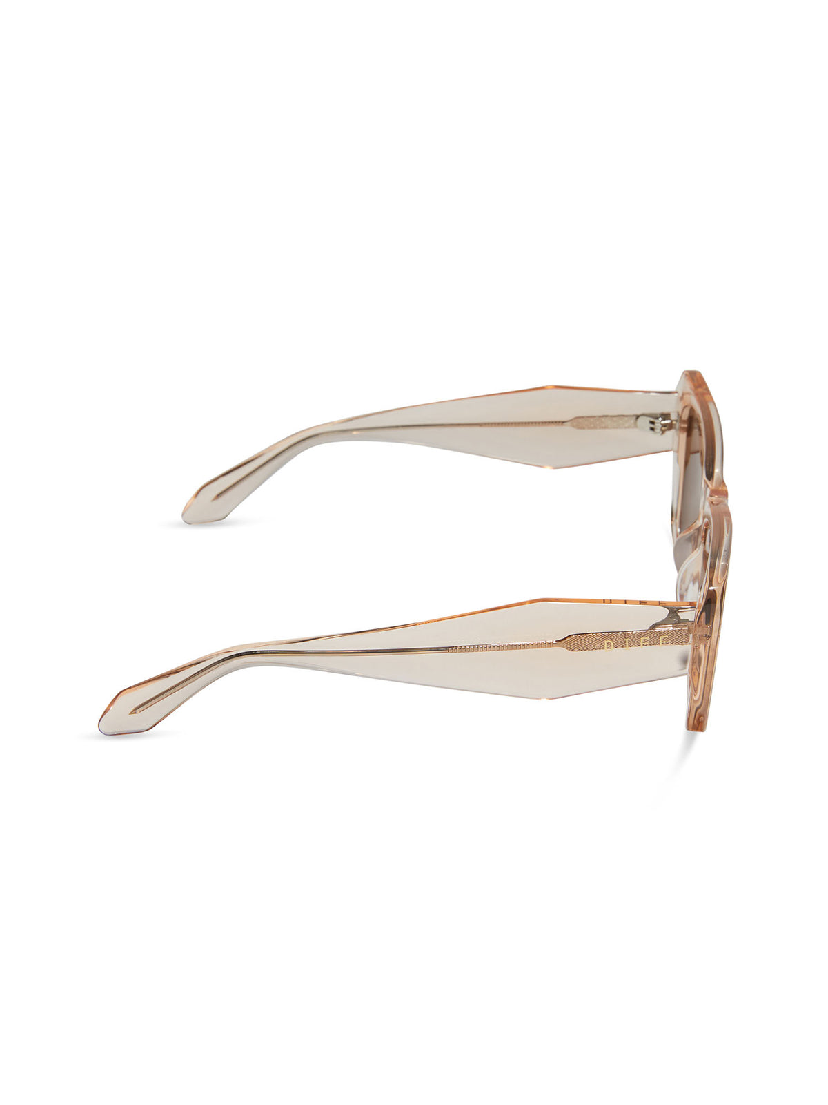 diff eyewear aura sunglasses in vintage rose crystal brown gradient
