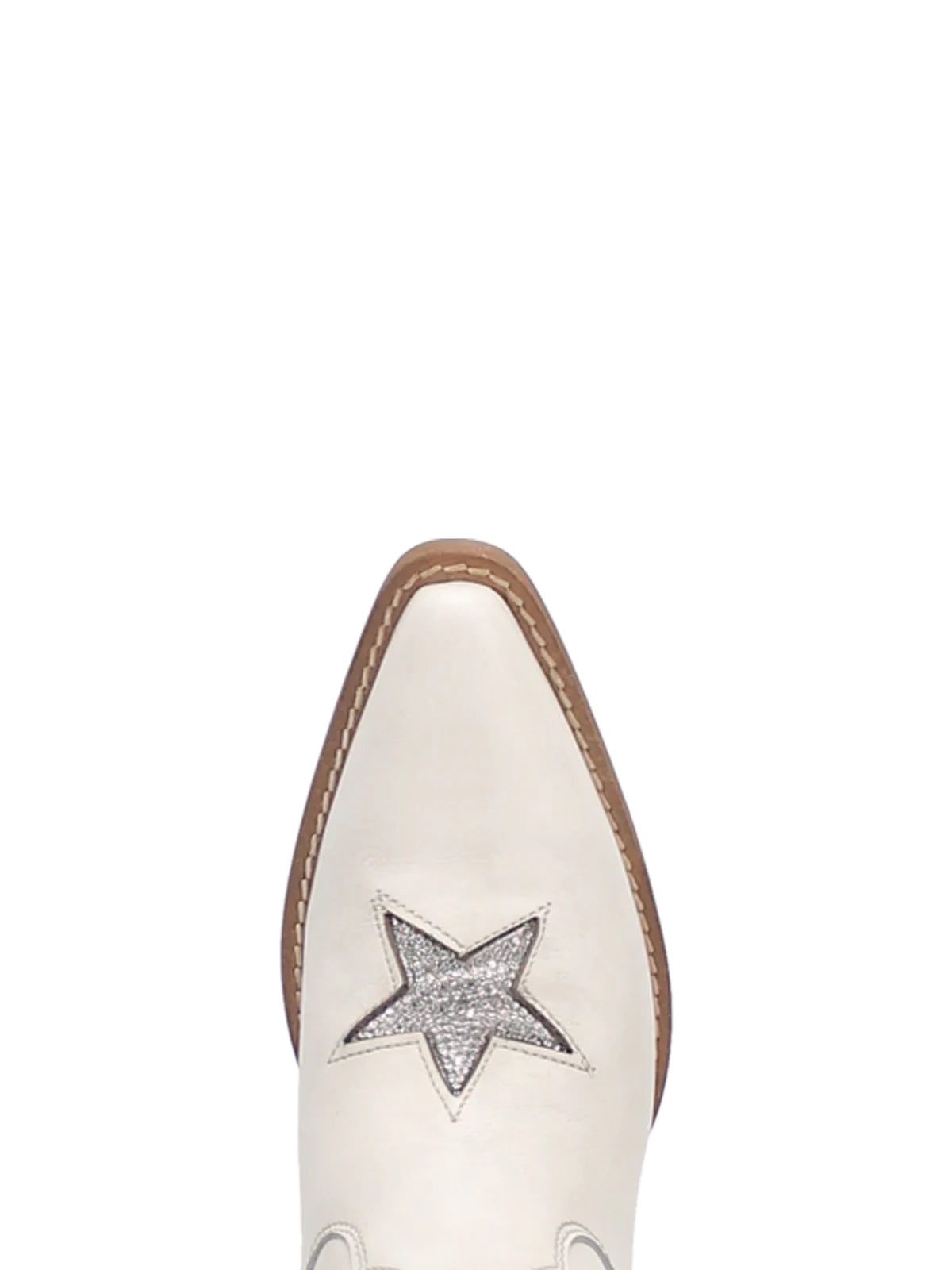 dingo 1969 star struck leather bootie in white