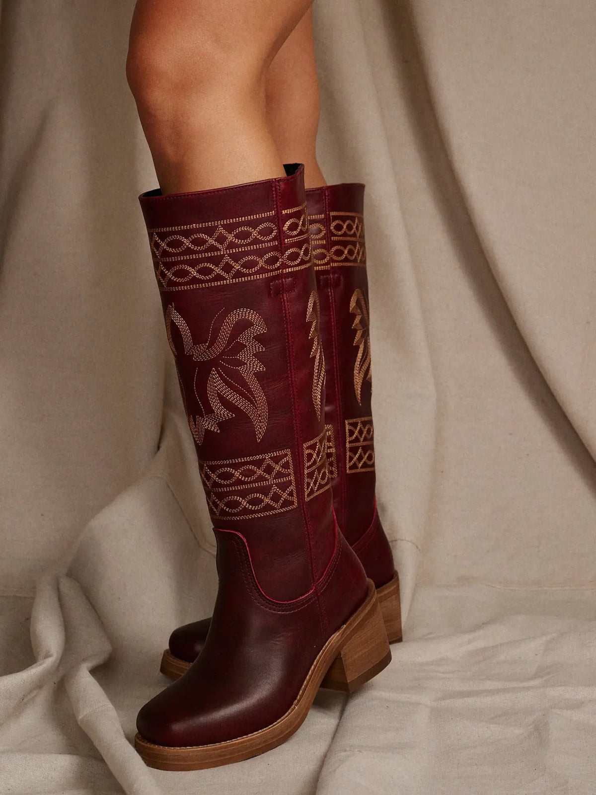 Dingo1969 Avalon Leather Western Boot in merlot