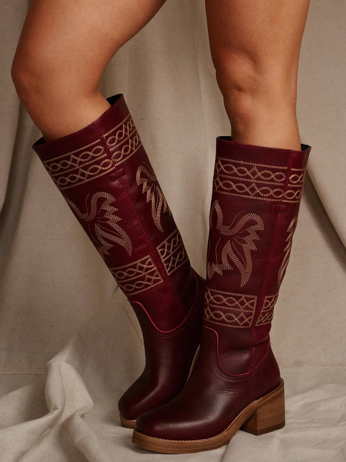 Dingo1969 Avalon Leather Western Boot in merlot