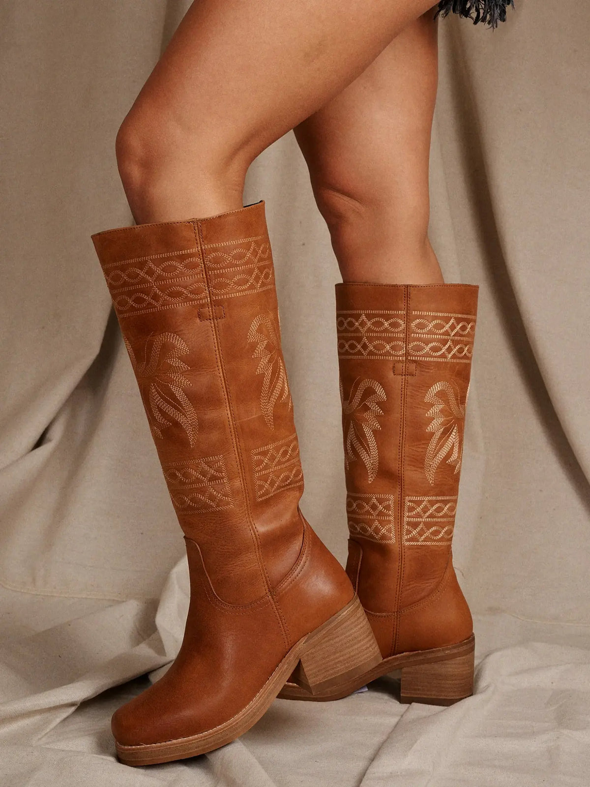 Dingo1969 Avalon Leather Western Boot in tan