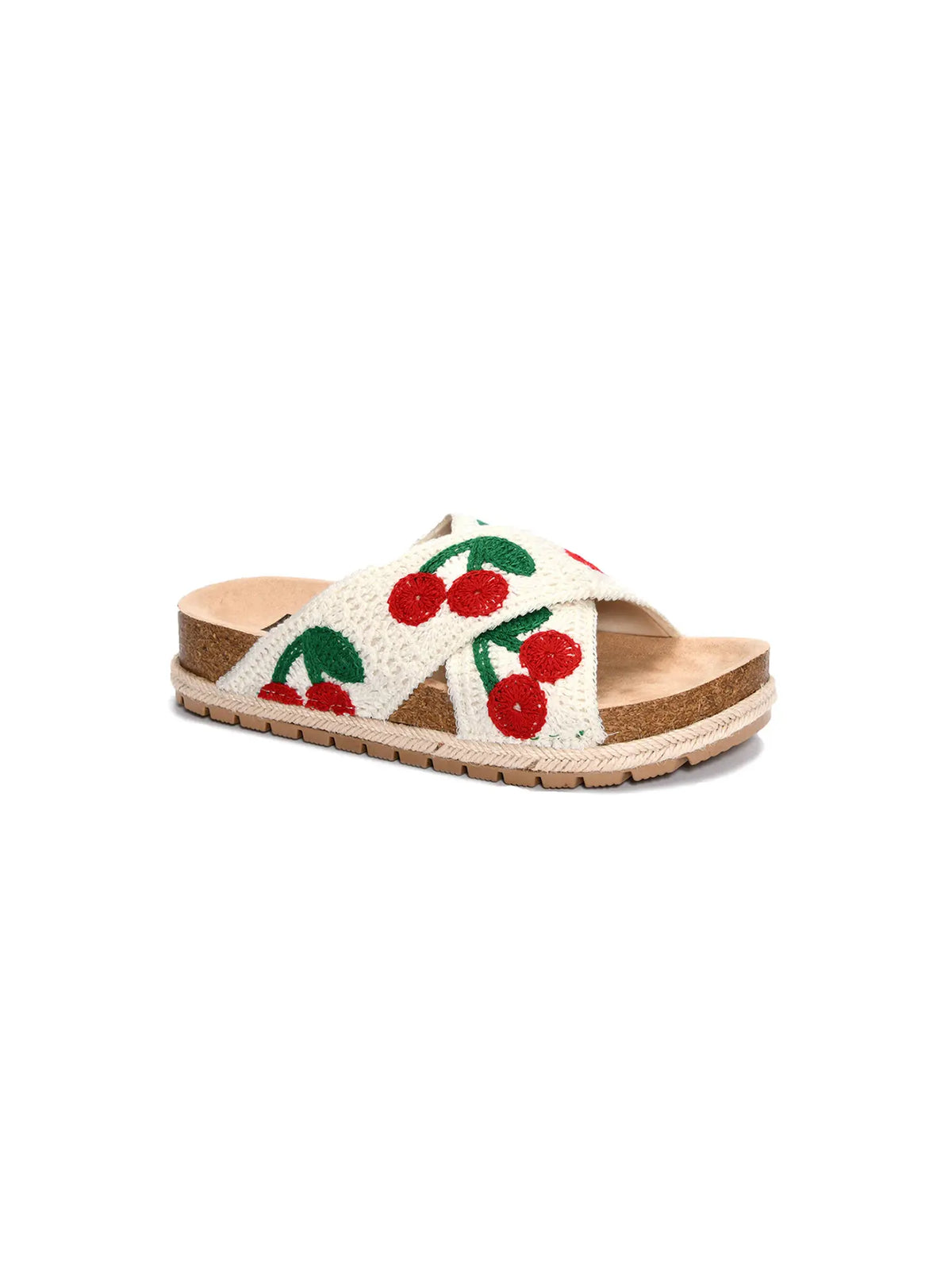 Chinese Laundry Dirty Laundry Tacoma Cherry Crochet Sandal Natural Multi