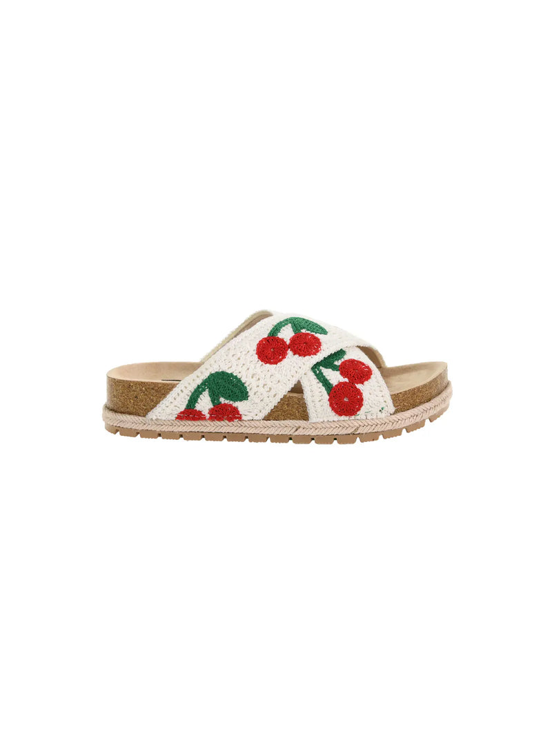 Chinese Laundry Dirty Laundry Tacoma Cherry Crochet Sandal Natural Multi