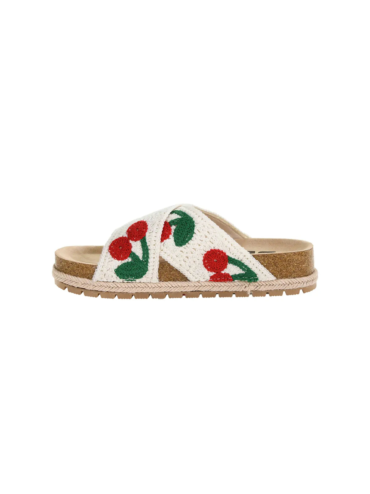 Chinese Laundry Dirty Laundry Tacoma Cherry Crochet Sandal Natural Multi