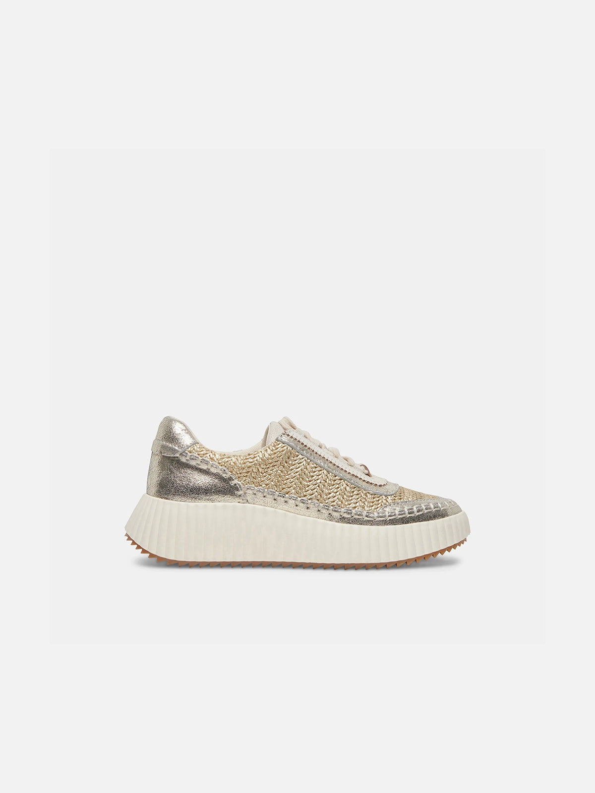 dolce vita dolen sneakers in gold knit