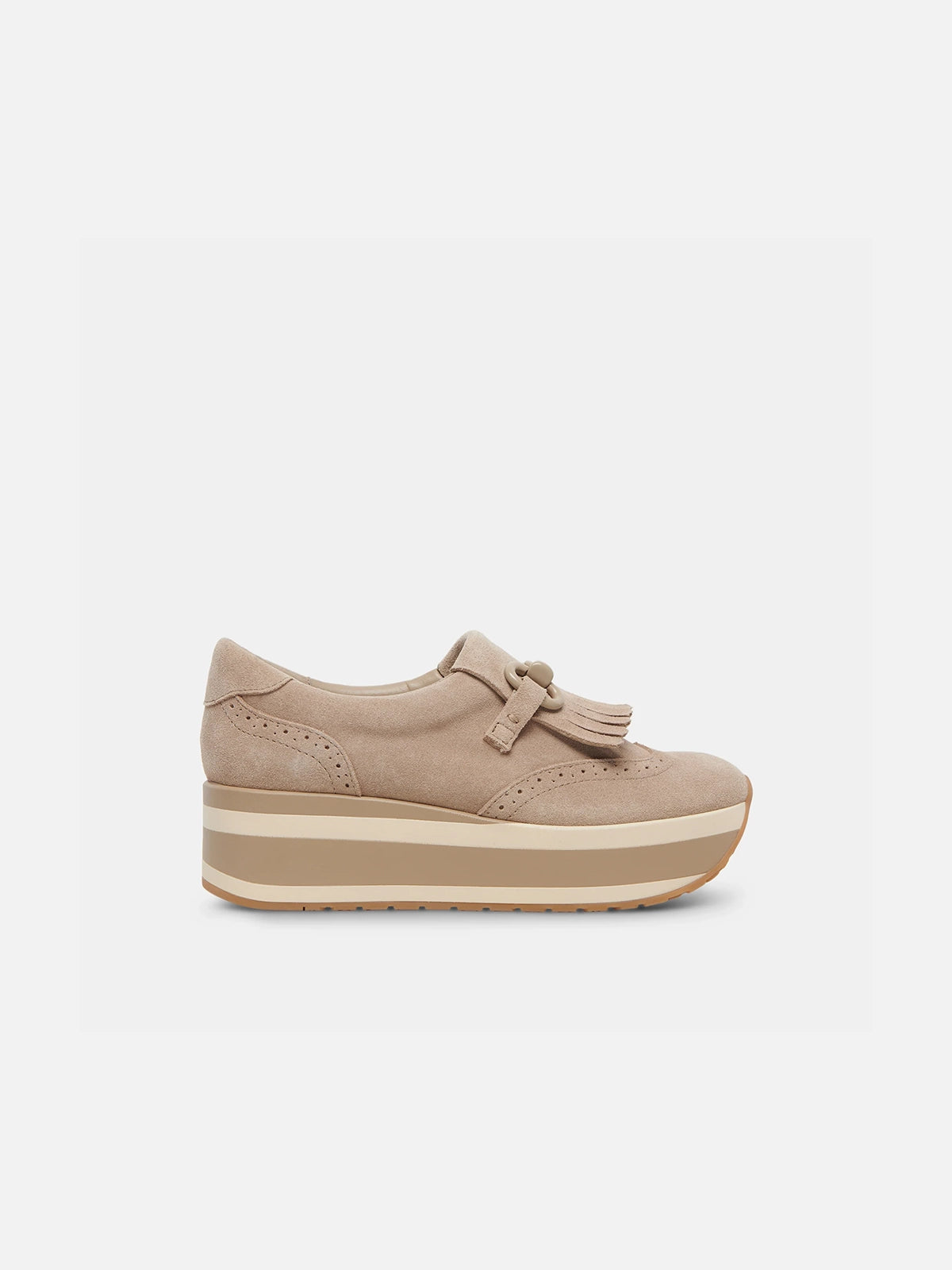 dolce vita jhax platform sneakers in almond suede