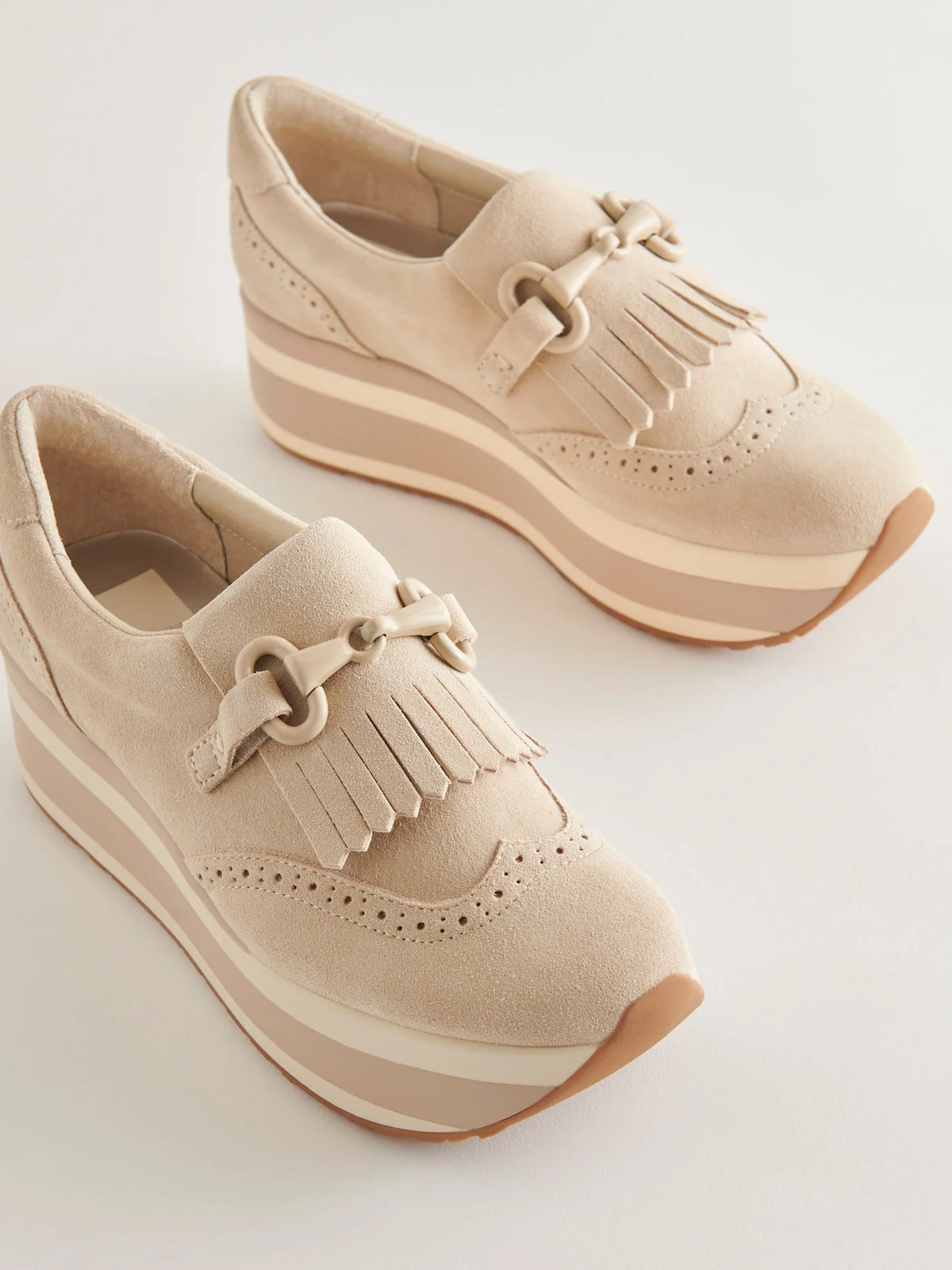 dolce vita jhax platform sneakers in almond suede