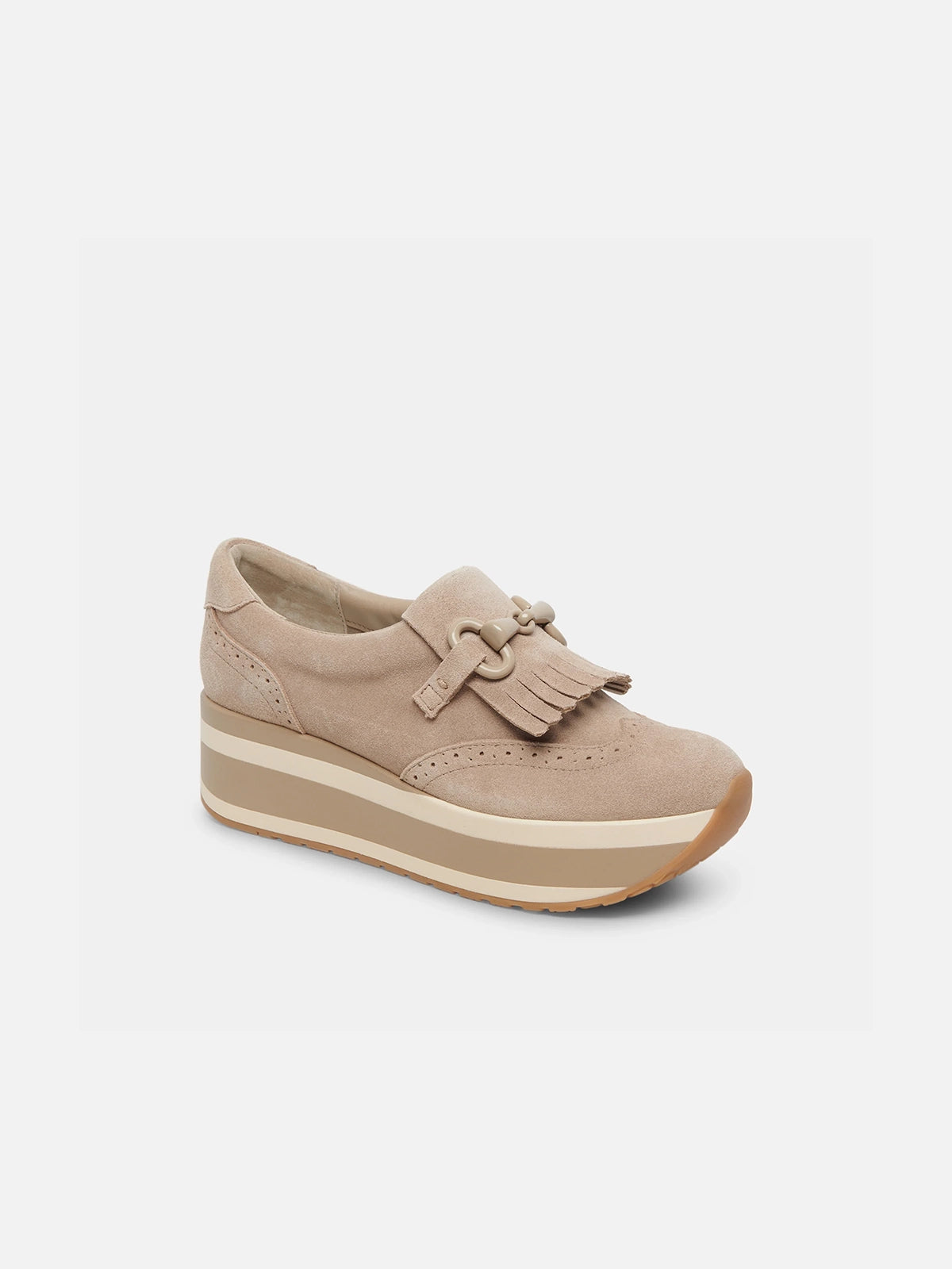 dolce vita jhax platform sneakers in almond suede