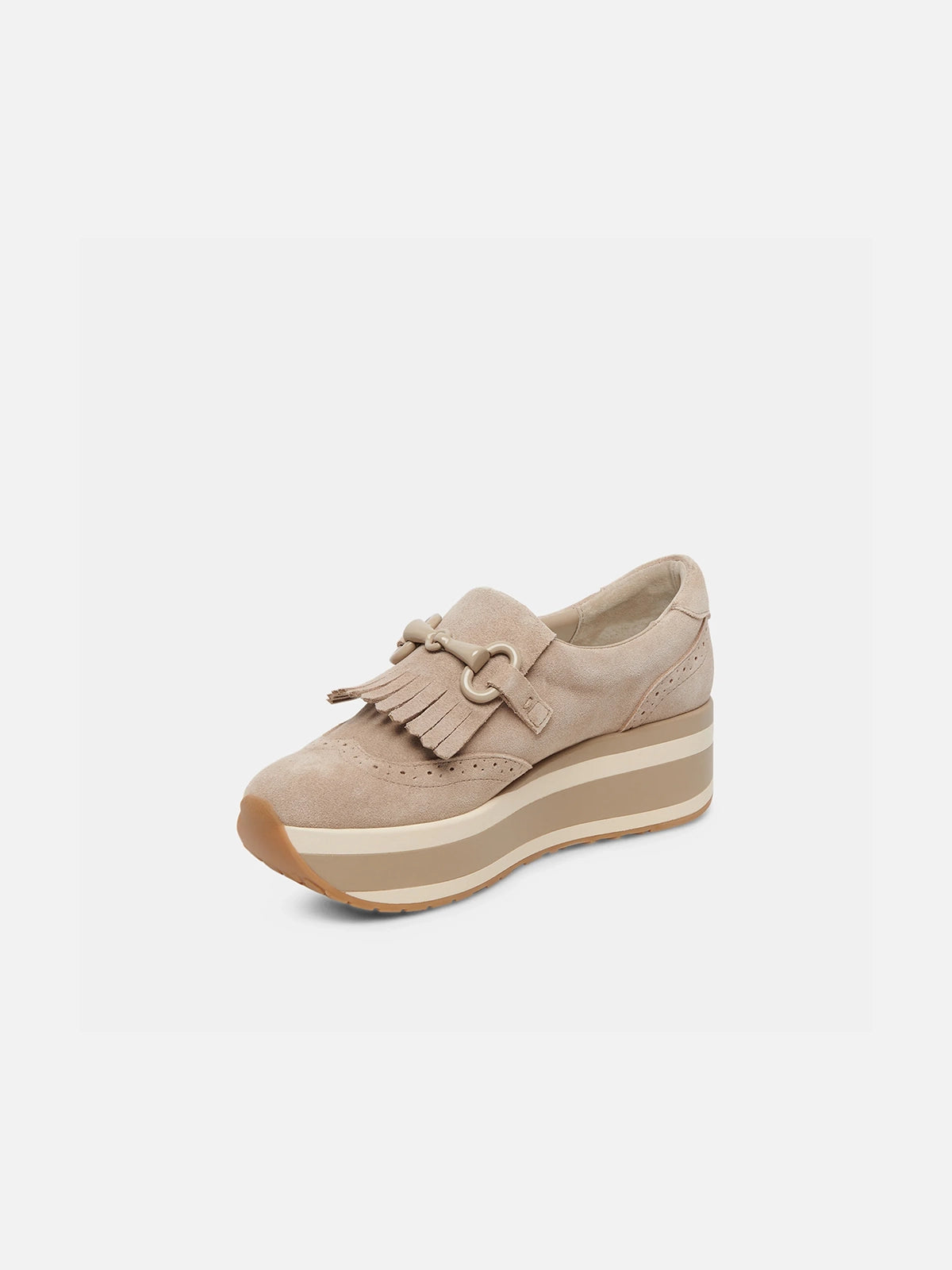dolce vita jhax platform sneakers in almond suede