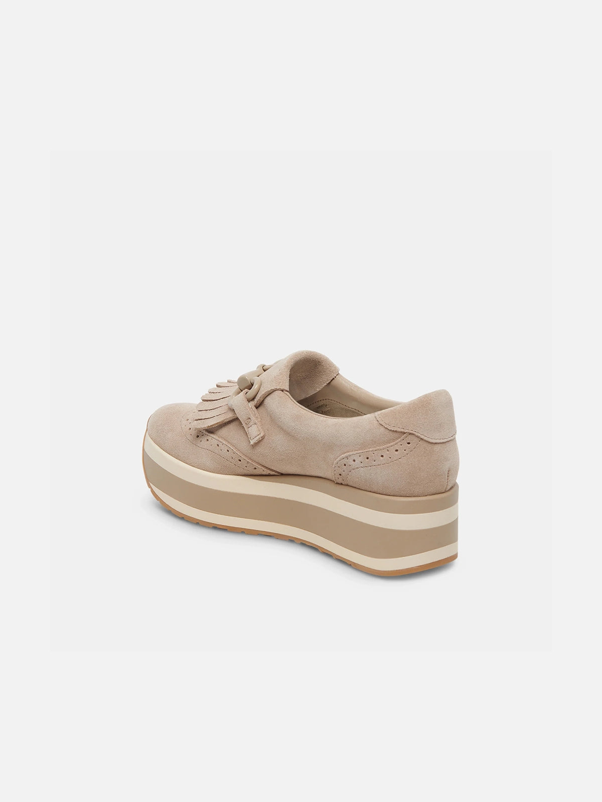 dolce vita jhax platform sneakers in almond suede