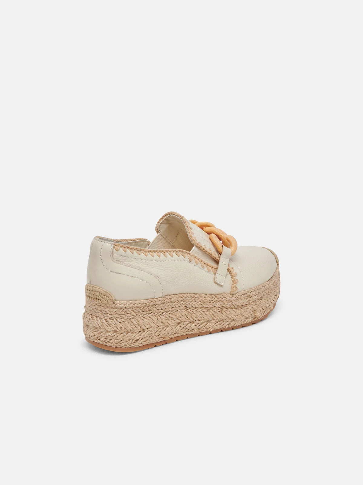 dolce vita jhenee espadrille platform sneakers in ivory leather