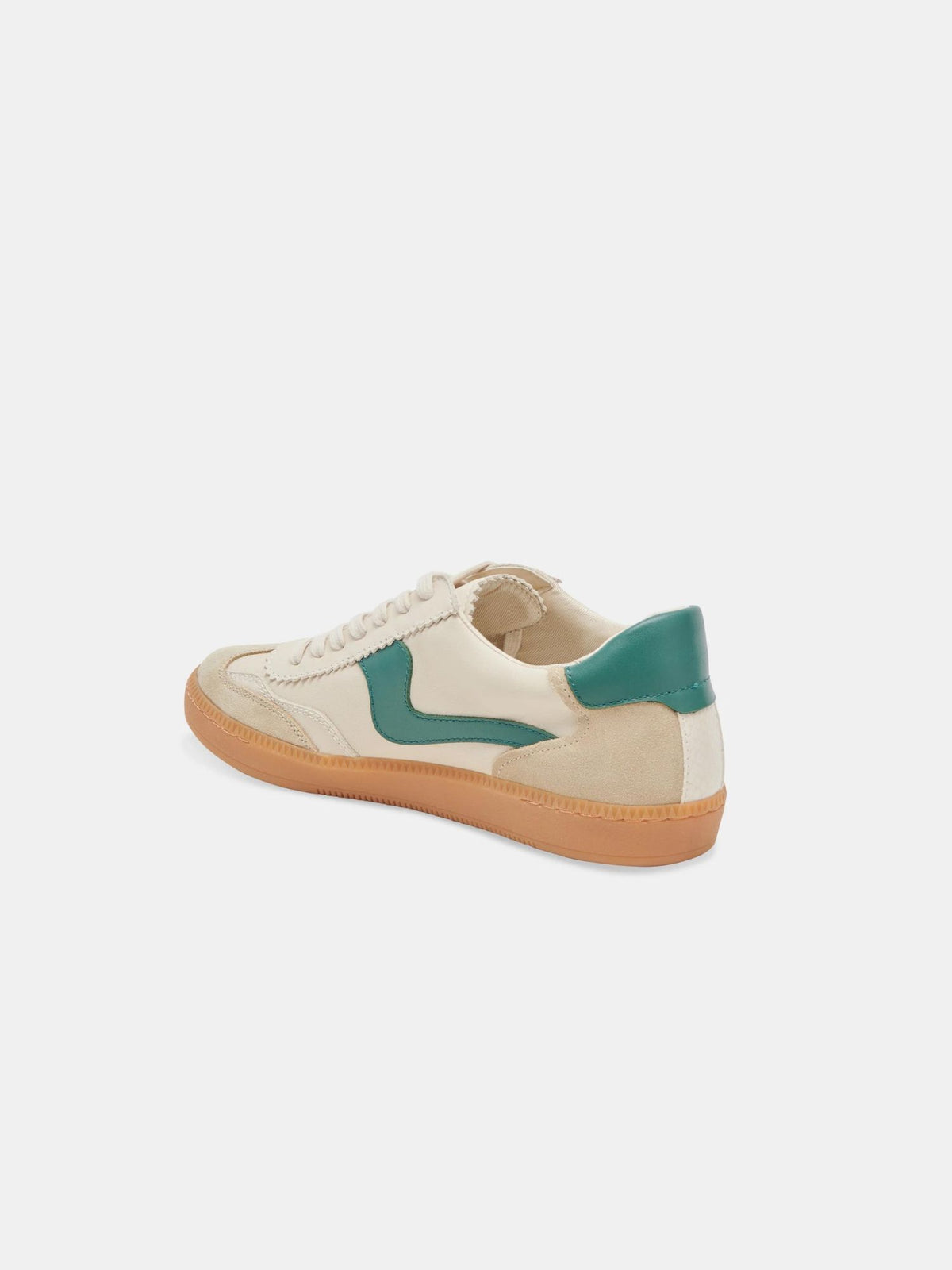 dole vita leather notice sneakers in white and green-angled