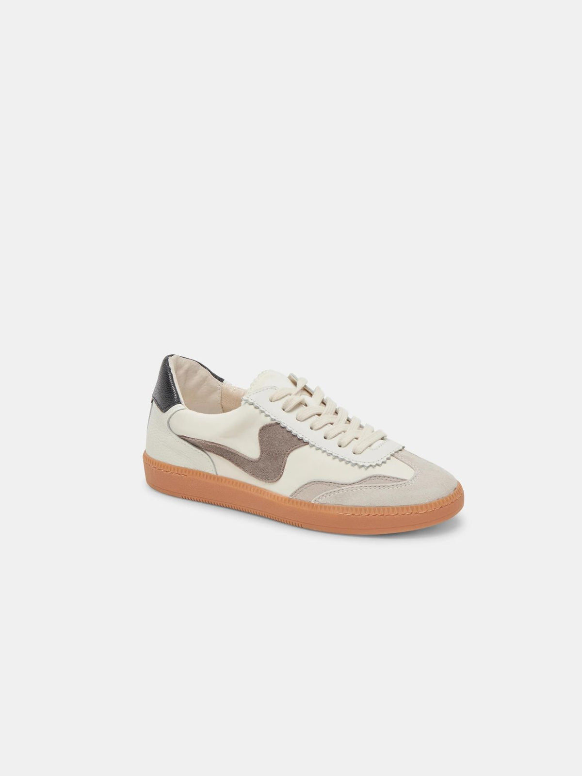 dolce vita notice sneakers in white and grey leather-angled view