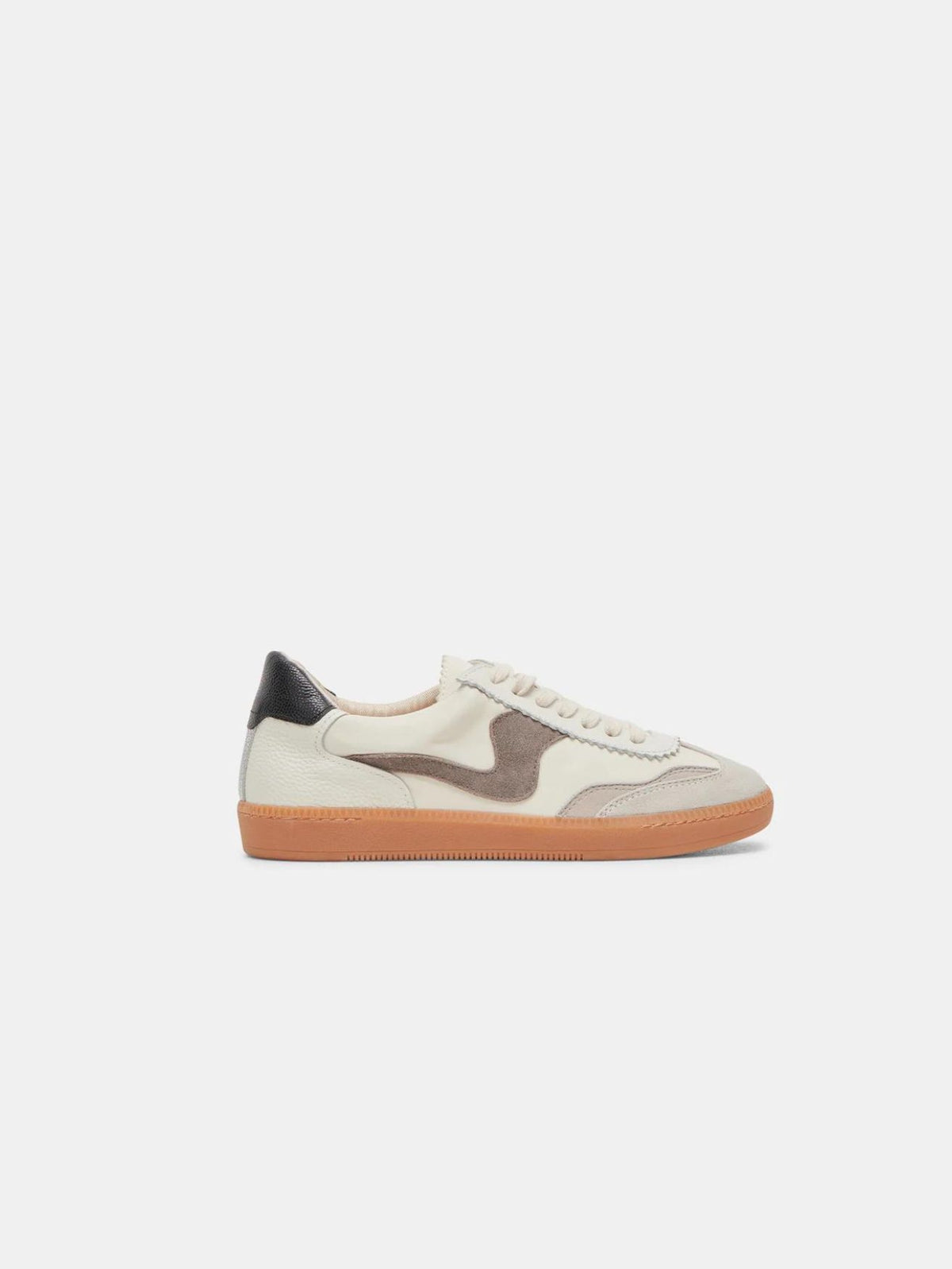 dolce vita notice sneakers in white and grey leather-side view