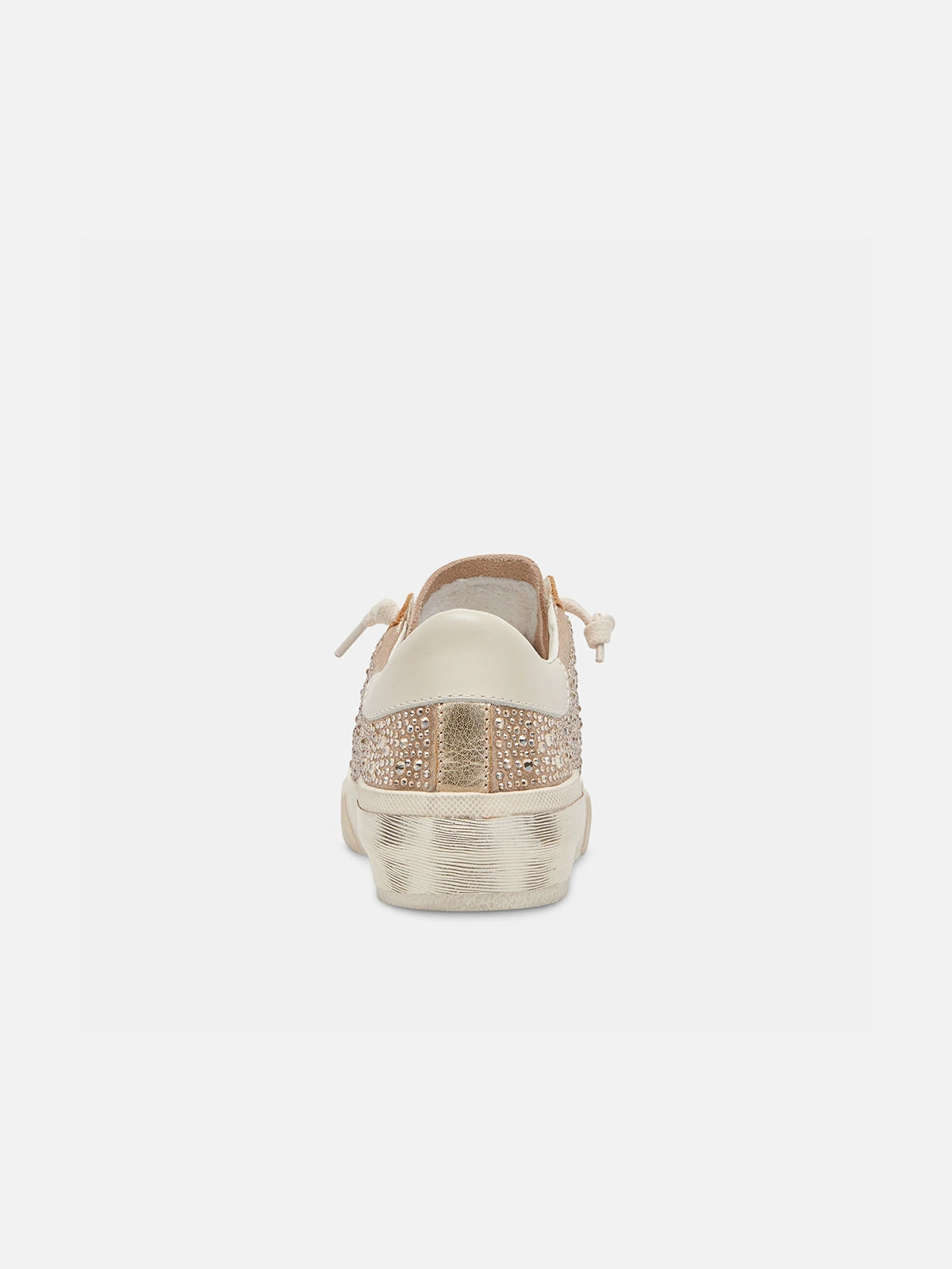 dolce vita zina crystal sneakers in gold suede