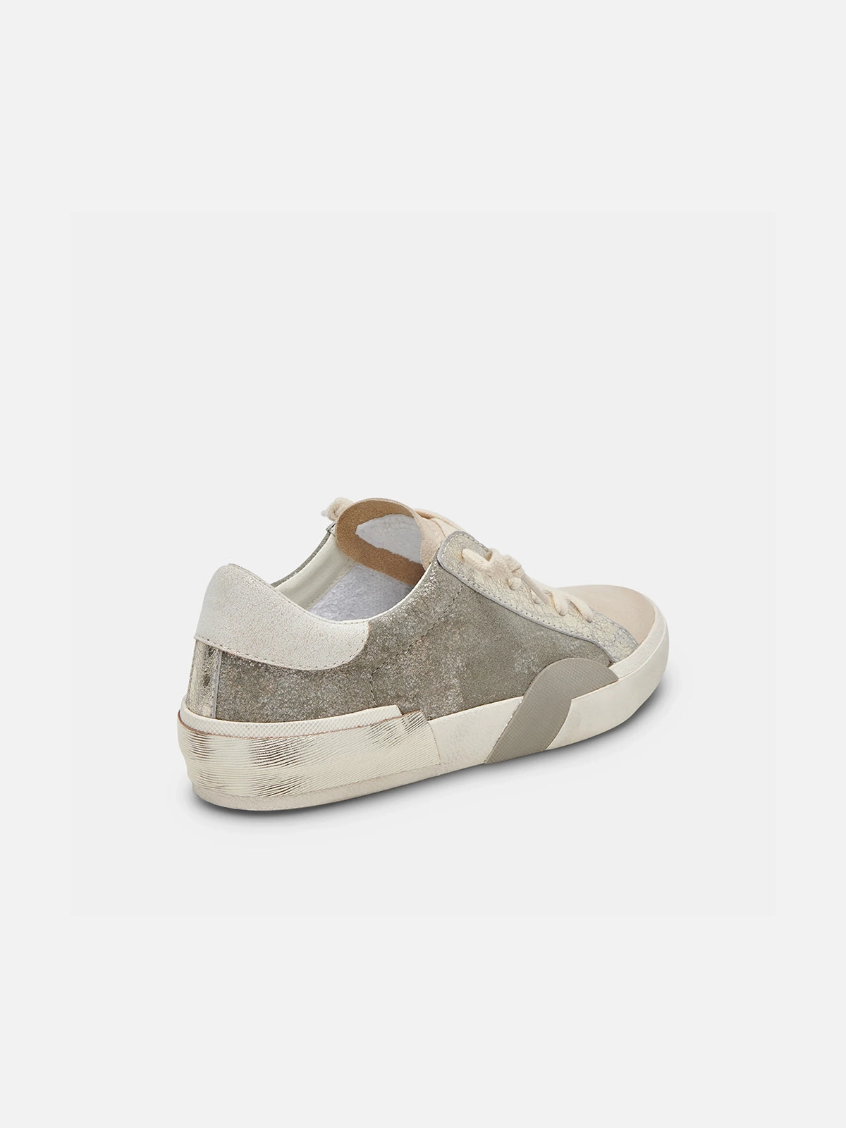dolce vita zina sneakers in granite metallic suede