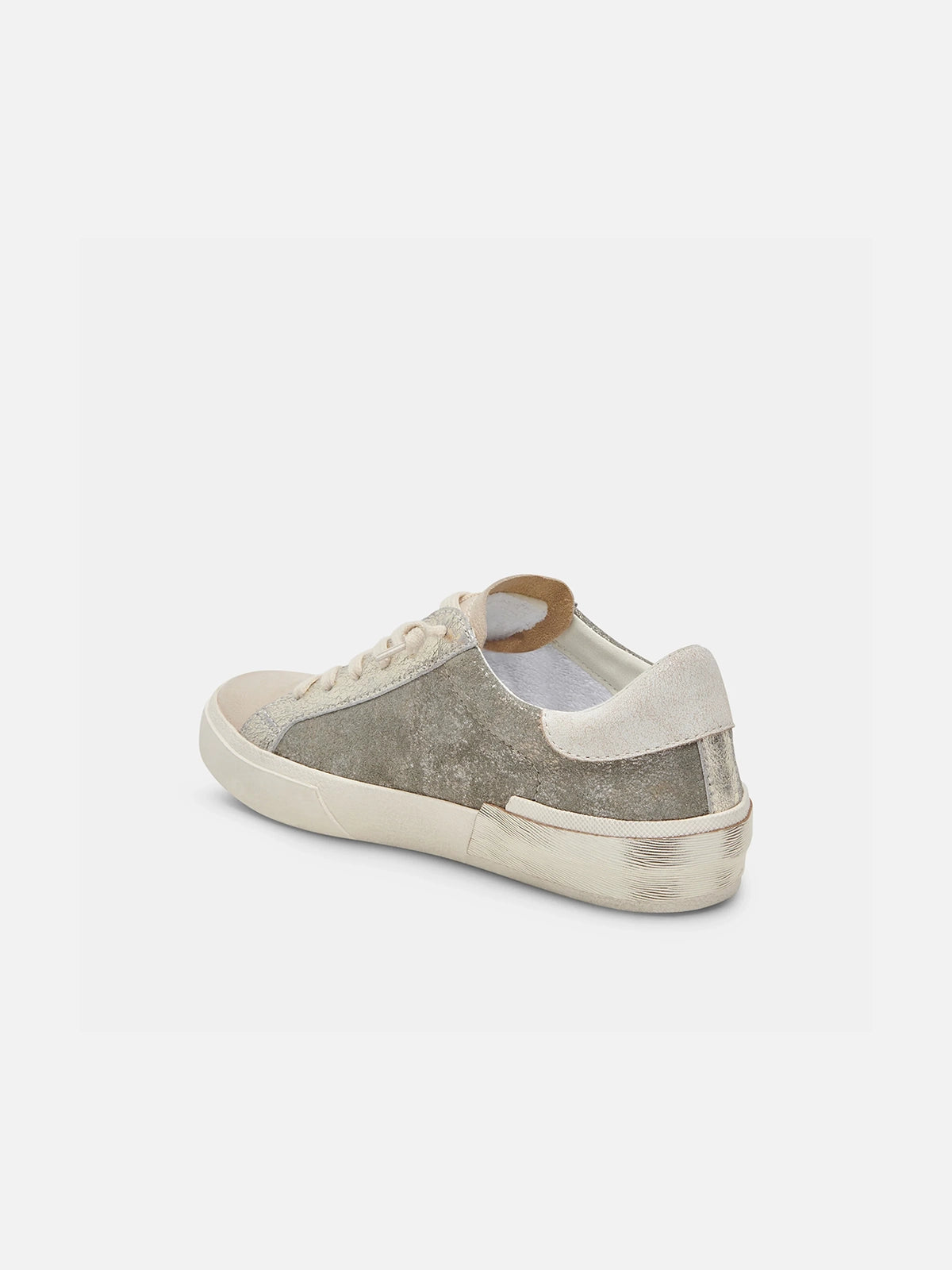 dolce vita zina sneakers in granite metallic suede
