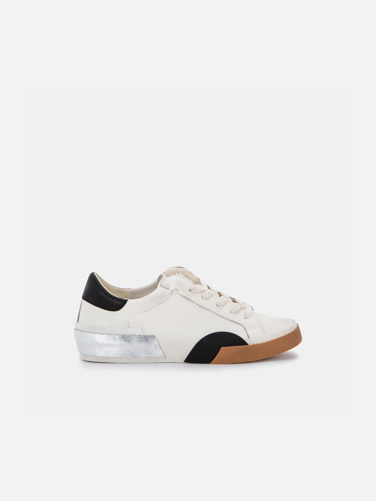 dolce vita zina colorblock sneakers in black and white leather