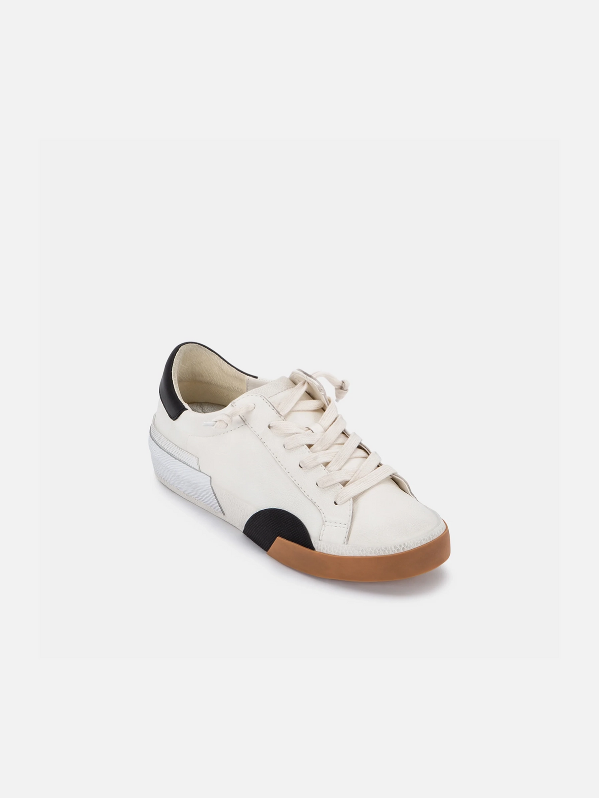 dolce vita zina colorblock sneakers in black and white leather
