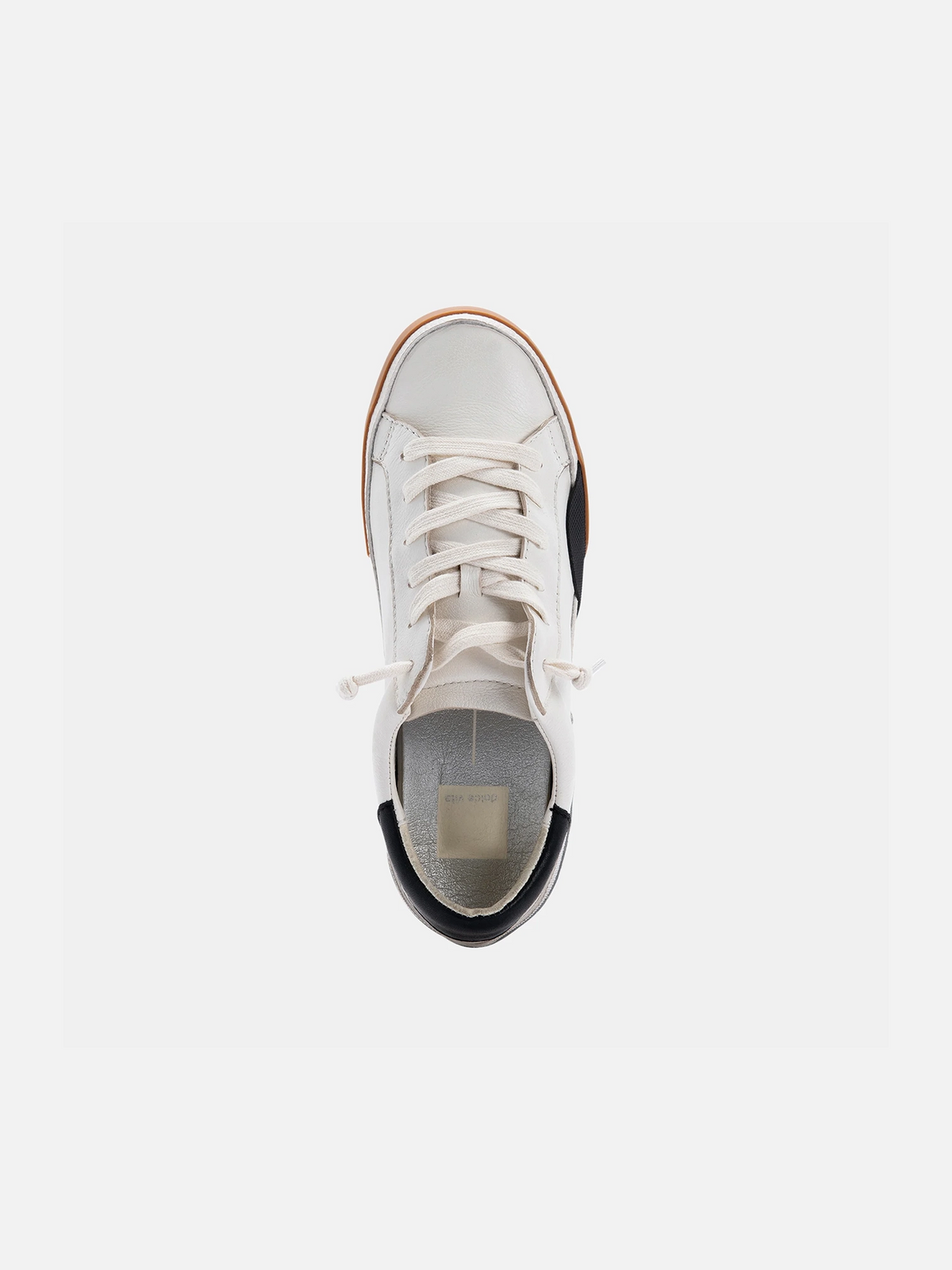 dolce vita zina colorblock sneakers in black and white leather
