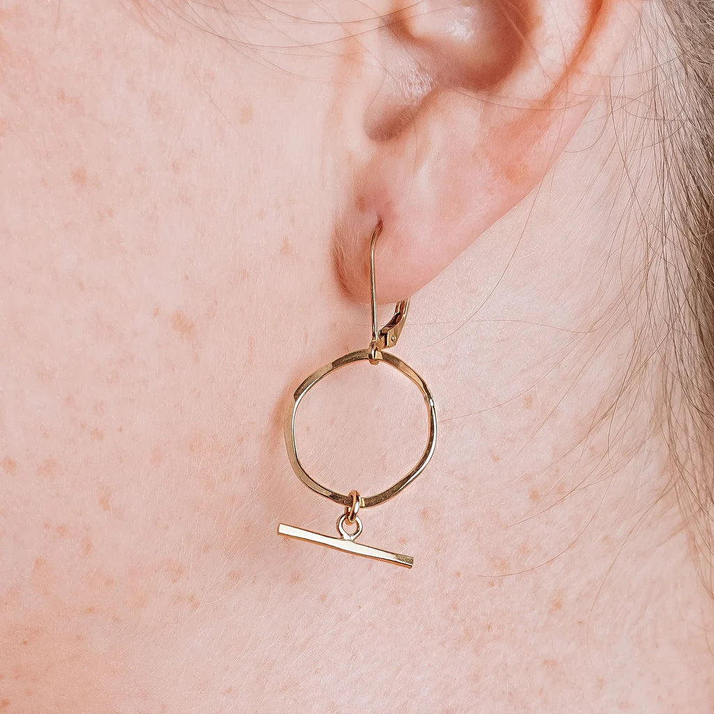 Gold-Filled Mantra Earrings