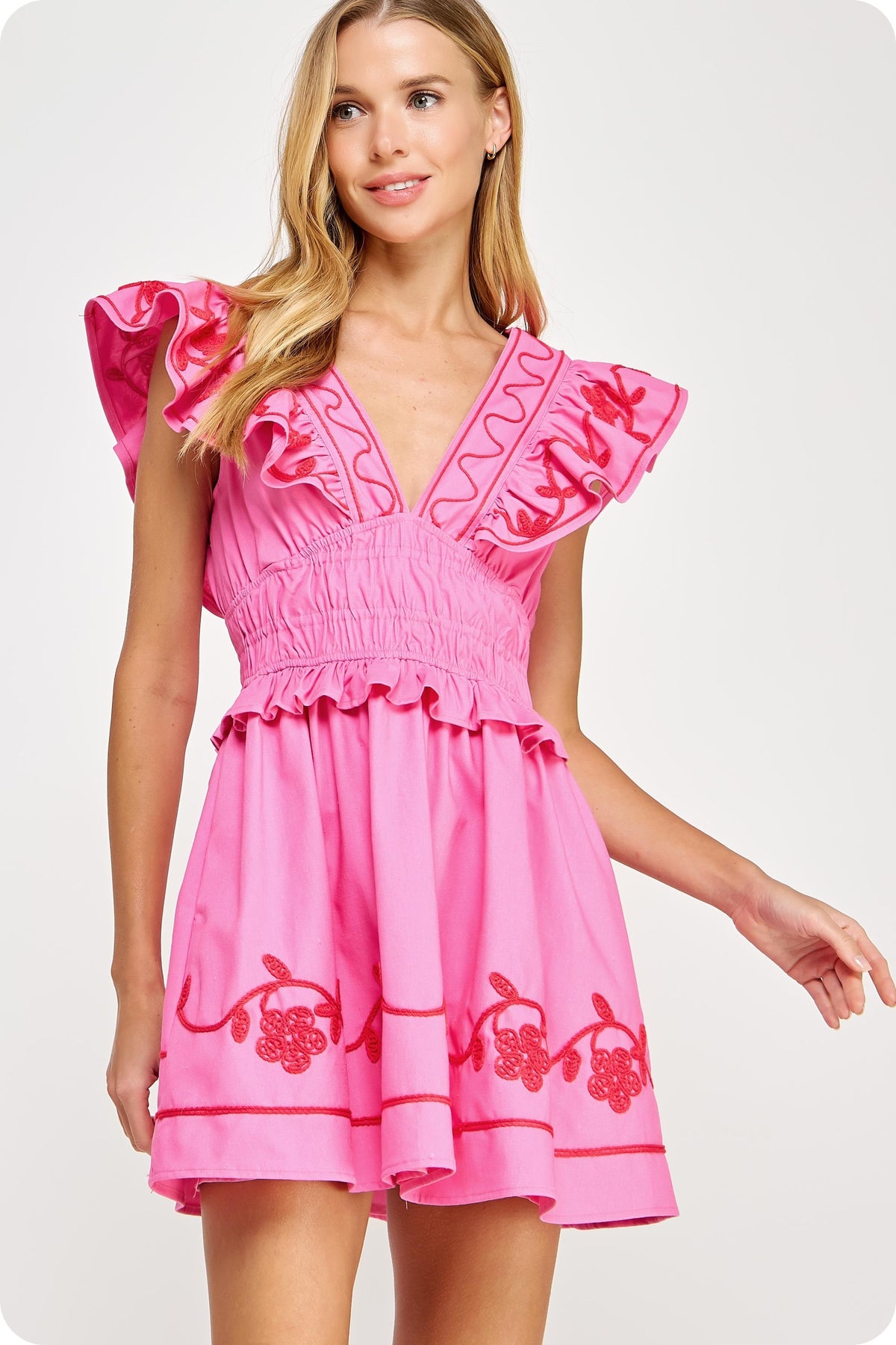 Picture Perfect Ruffle Mini Dress