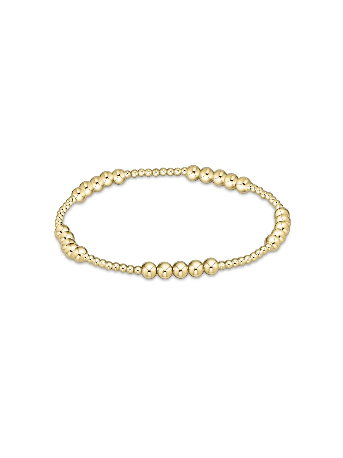 enewton Classic Blissful Pattern 2mm Bead Bracelet 4mm Gold