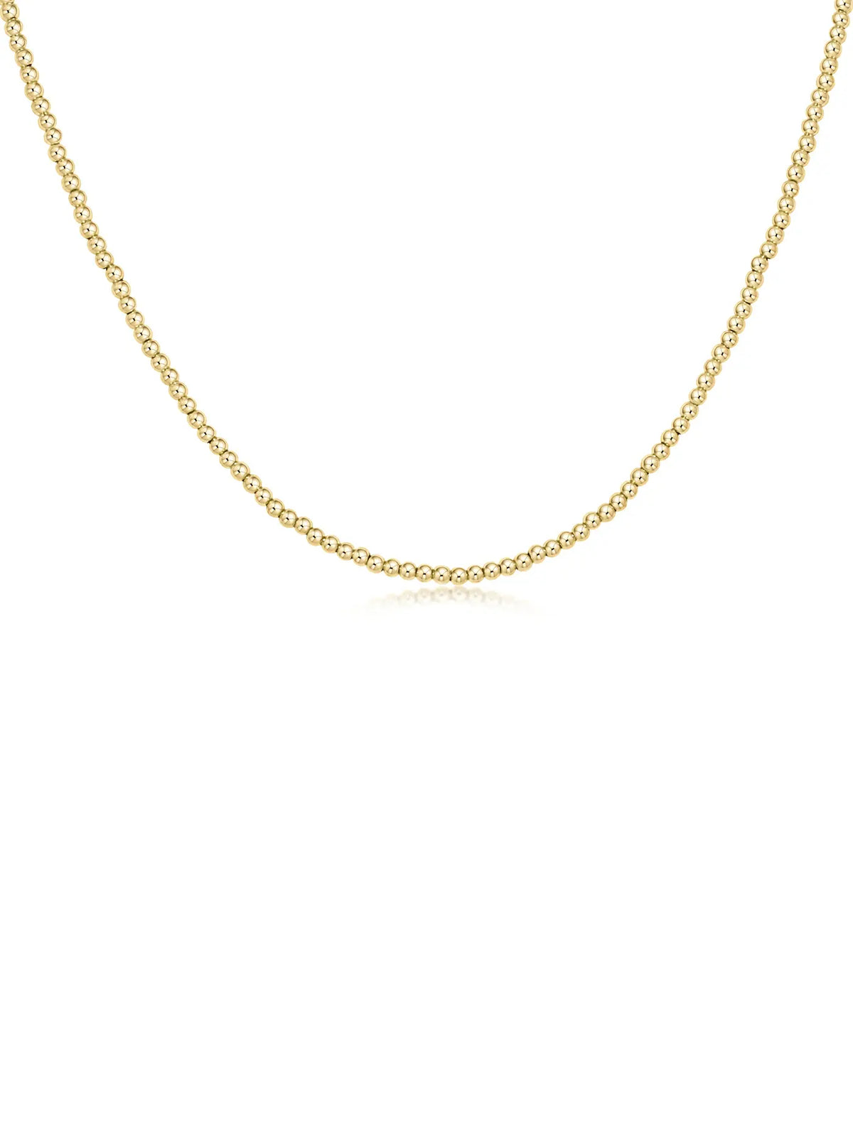 enewton jewelry classic 14k gold-filled 2mm beaded choker chain necklace 17"