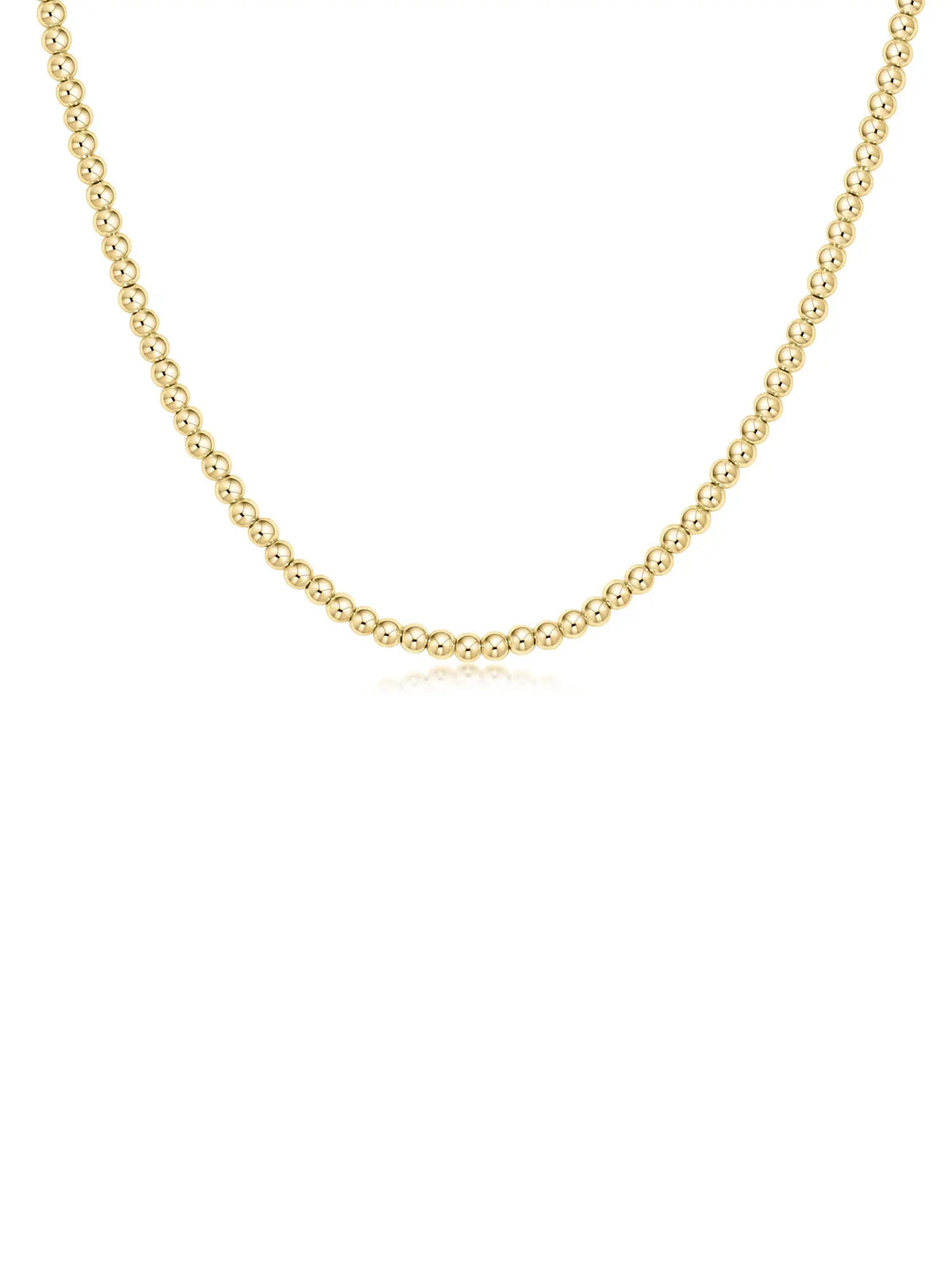 enewton classic 3mm 14k gold-filled beaded chain choker necklace 17"