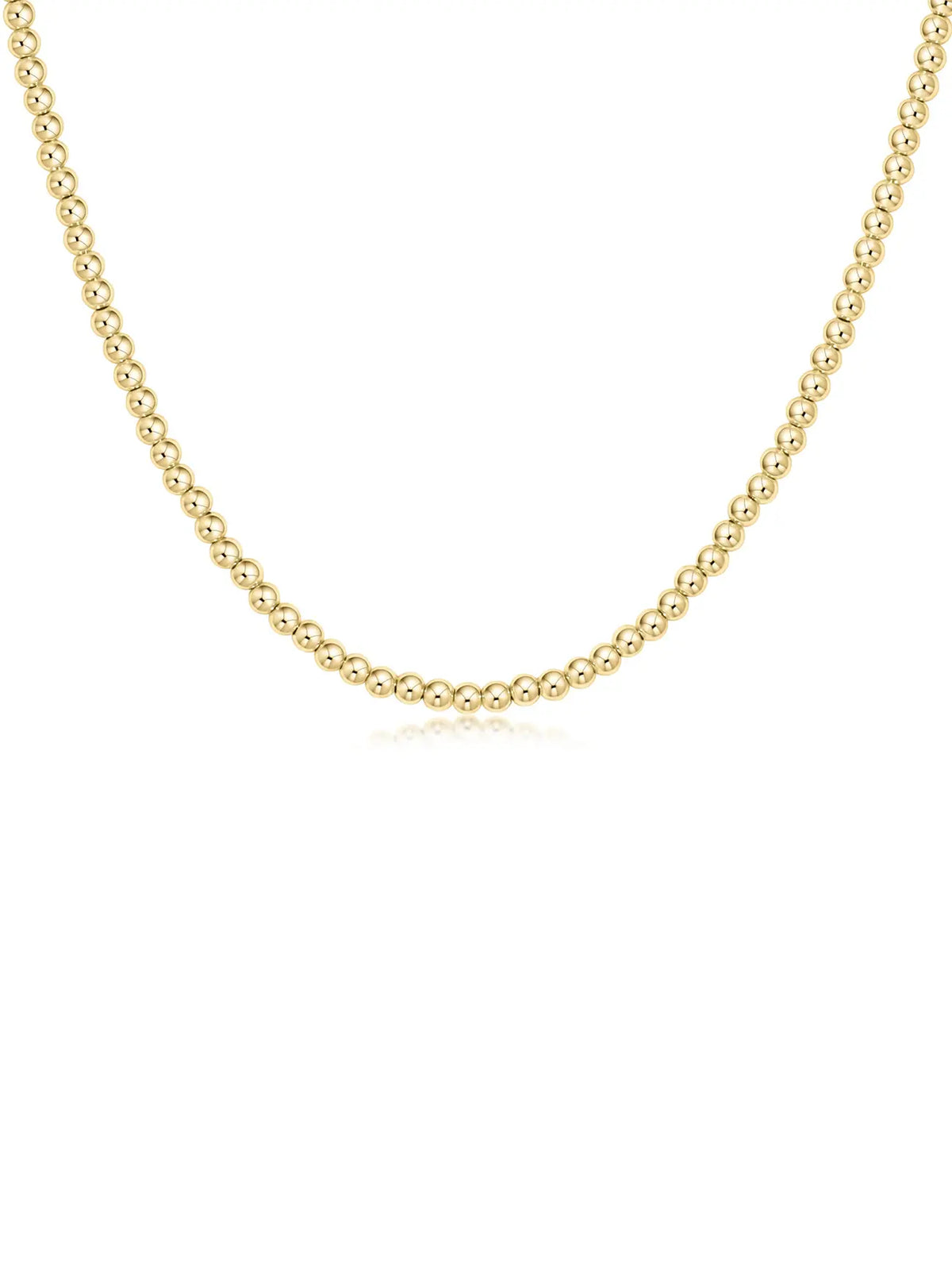 enewton classic 3mm 14k gold-filled beaded chain choker necklace 17"