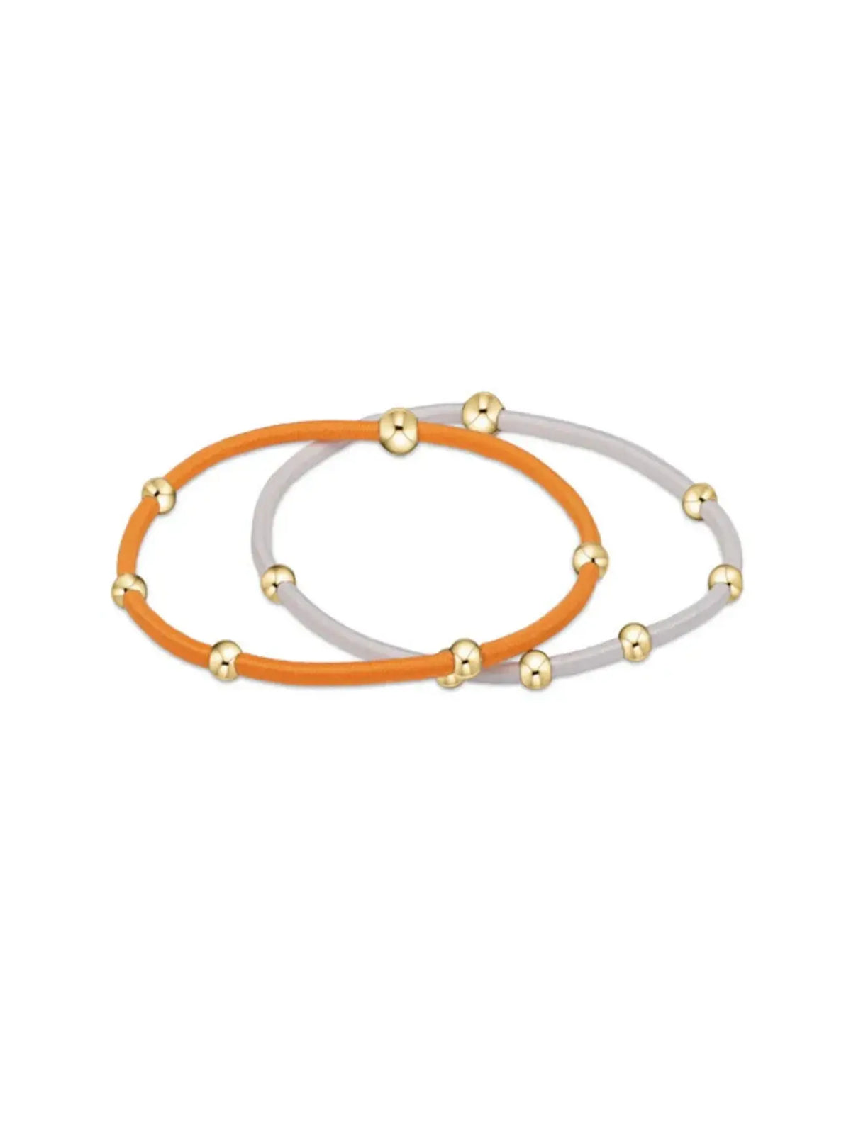 enewton Gameday Essentials Bracelet Stack Gold Orange & White Set of 2 Tennessee Volunteers Game Day