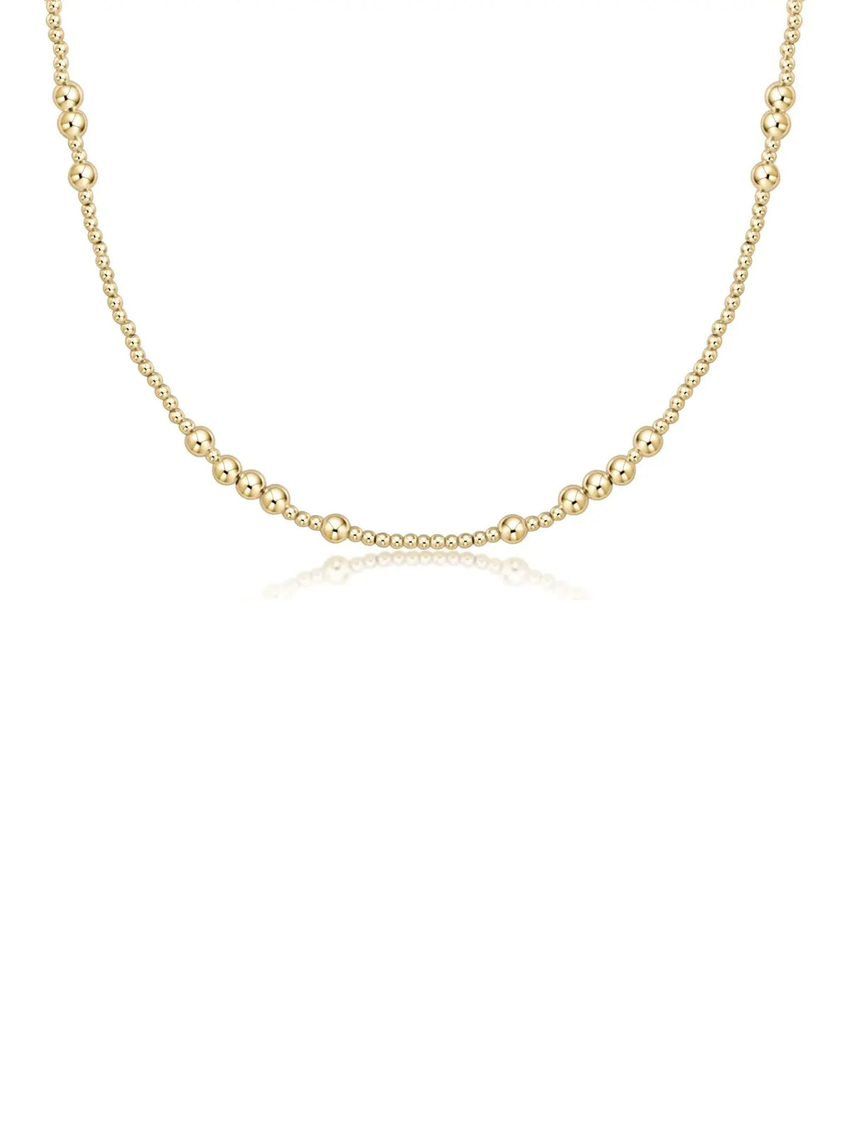 enewton Hope Unwritten 4mm Gold Bead Choker Necklace 17"