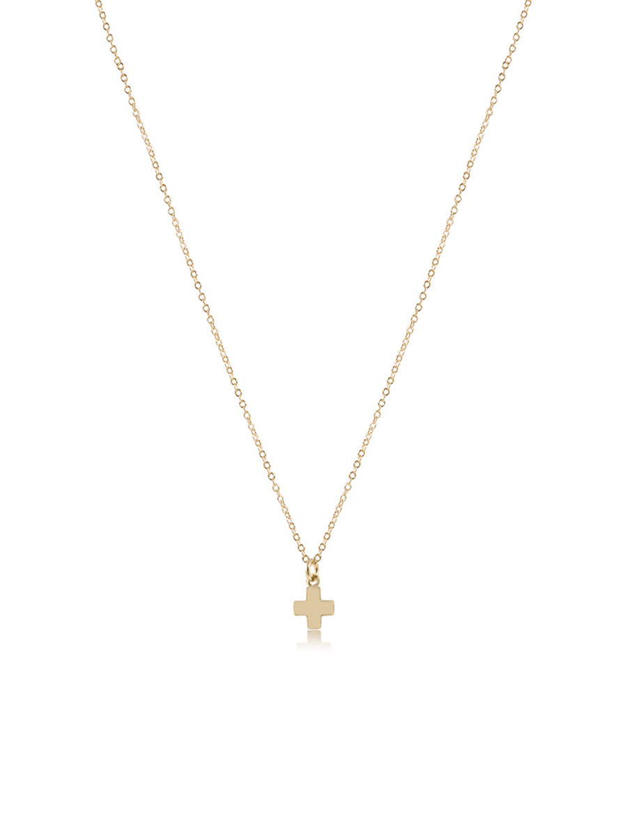 enewton 16" Signature Cross Small Gold Charm Necklace Gold