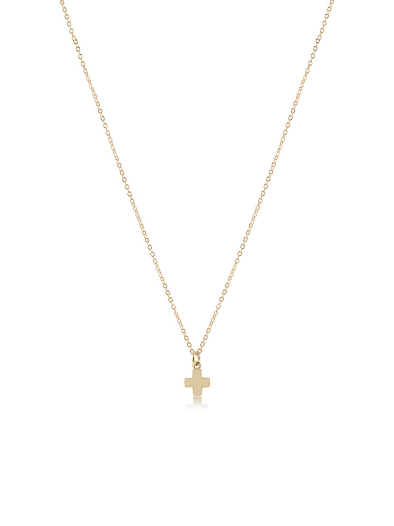enewton 16" Signature Cross Small Gold Charm Necklace Gold