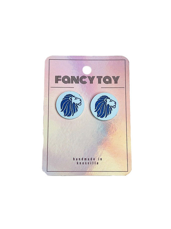 Alpha Delta Pi Sorority Stud Earrings Lion