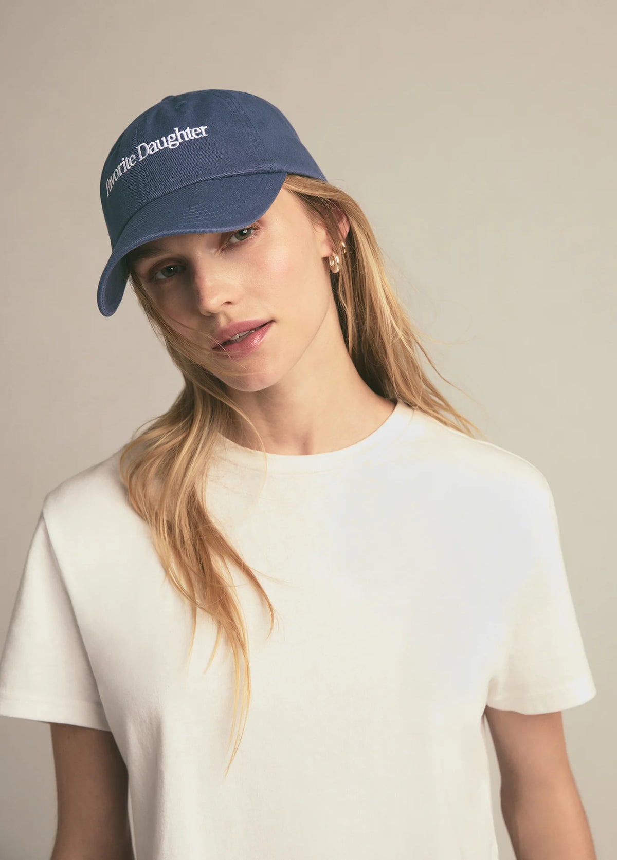 Favorite Daughter Classic Logo Baseball Hat Navy White