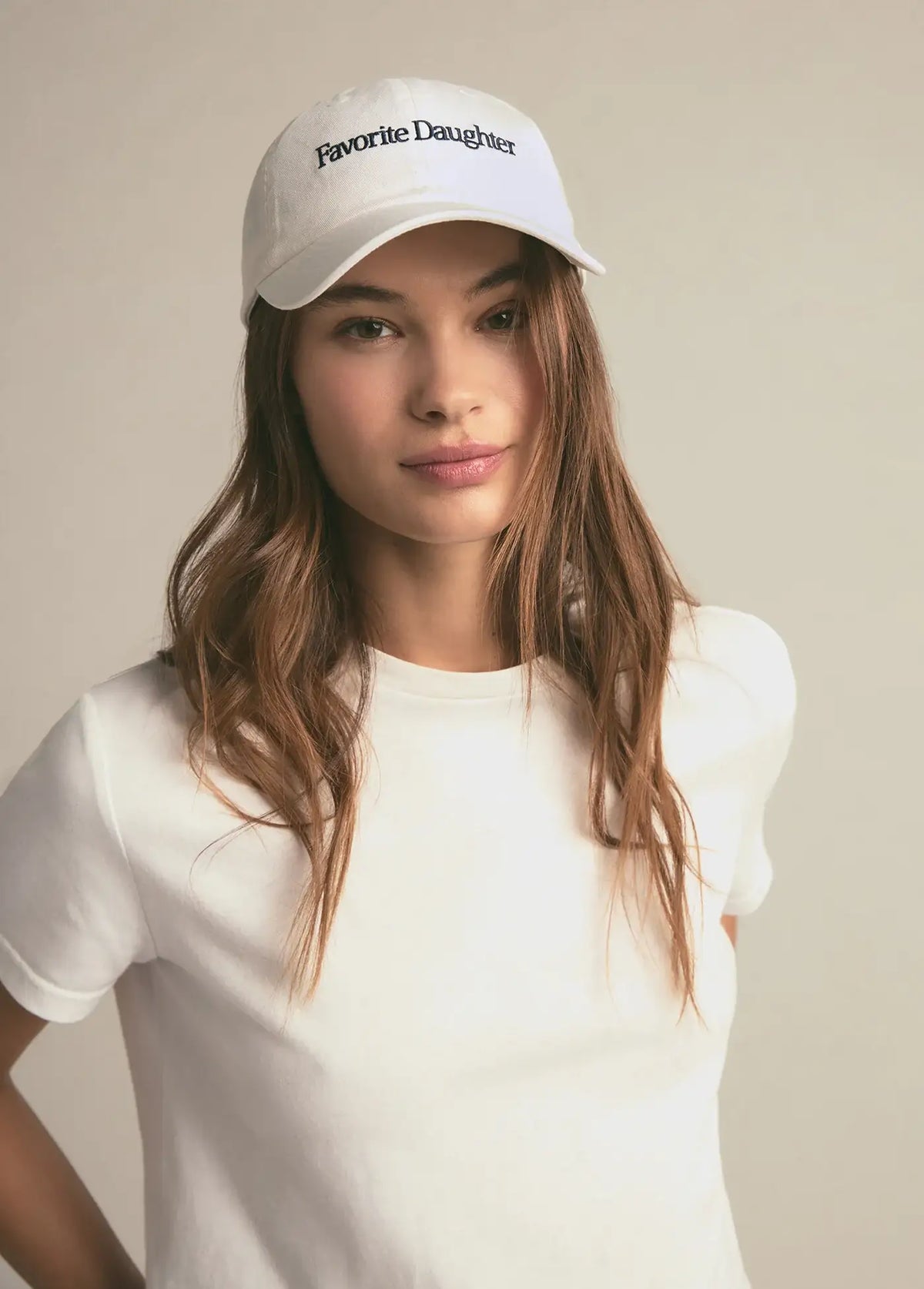Favorite Daughter Classic Logo Baseball Hat White