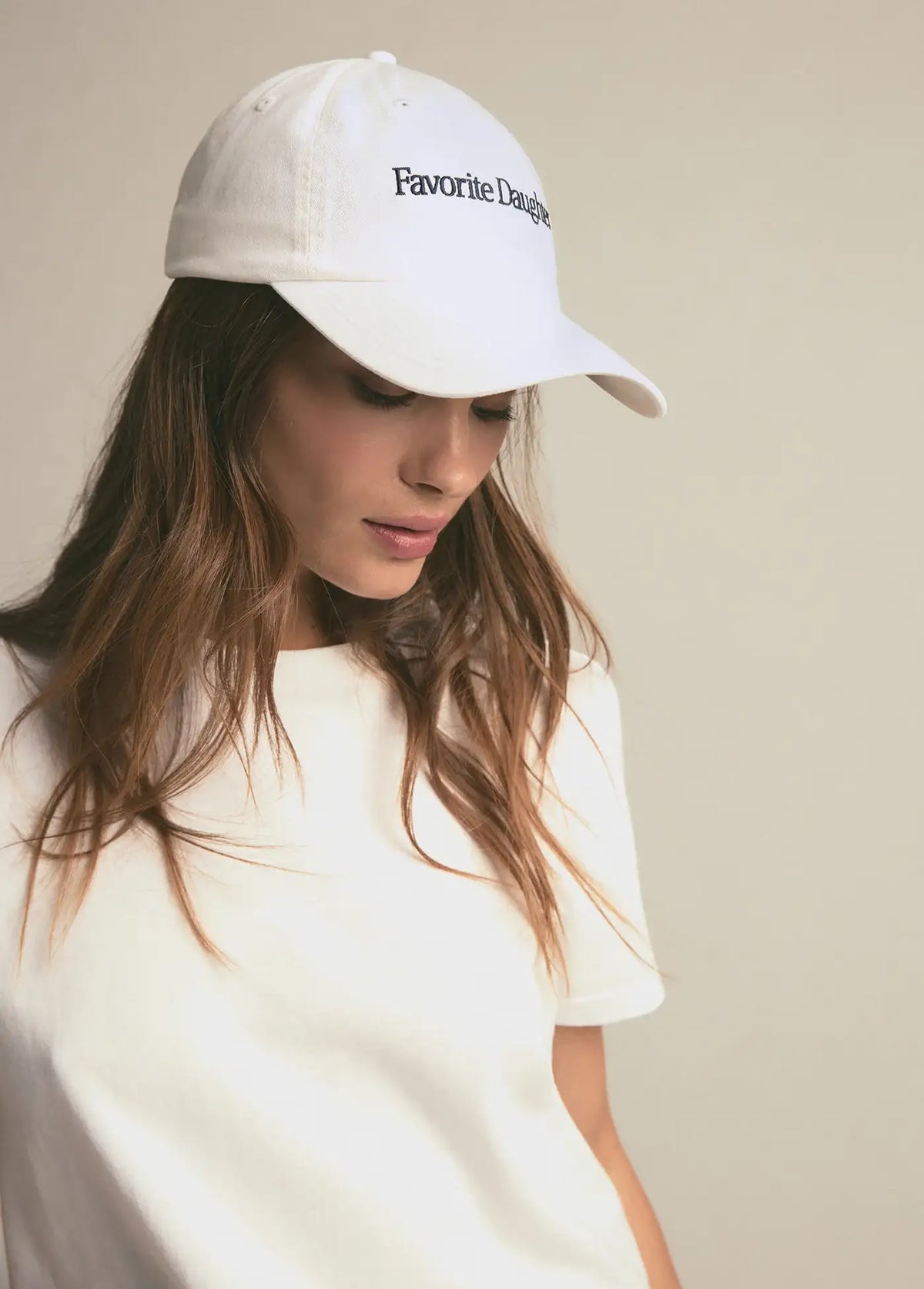 Favorite Daughter Classic Logo Baseball Hat White