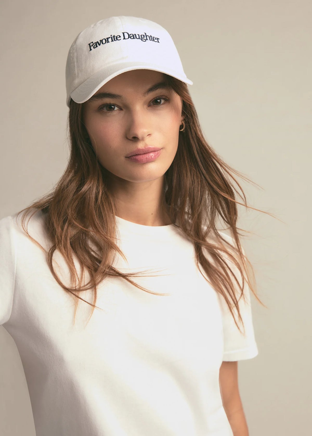 Favorite Daughter Classic Logo Baseball Hat White
