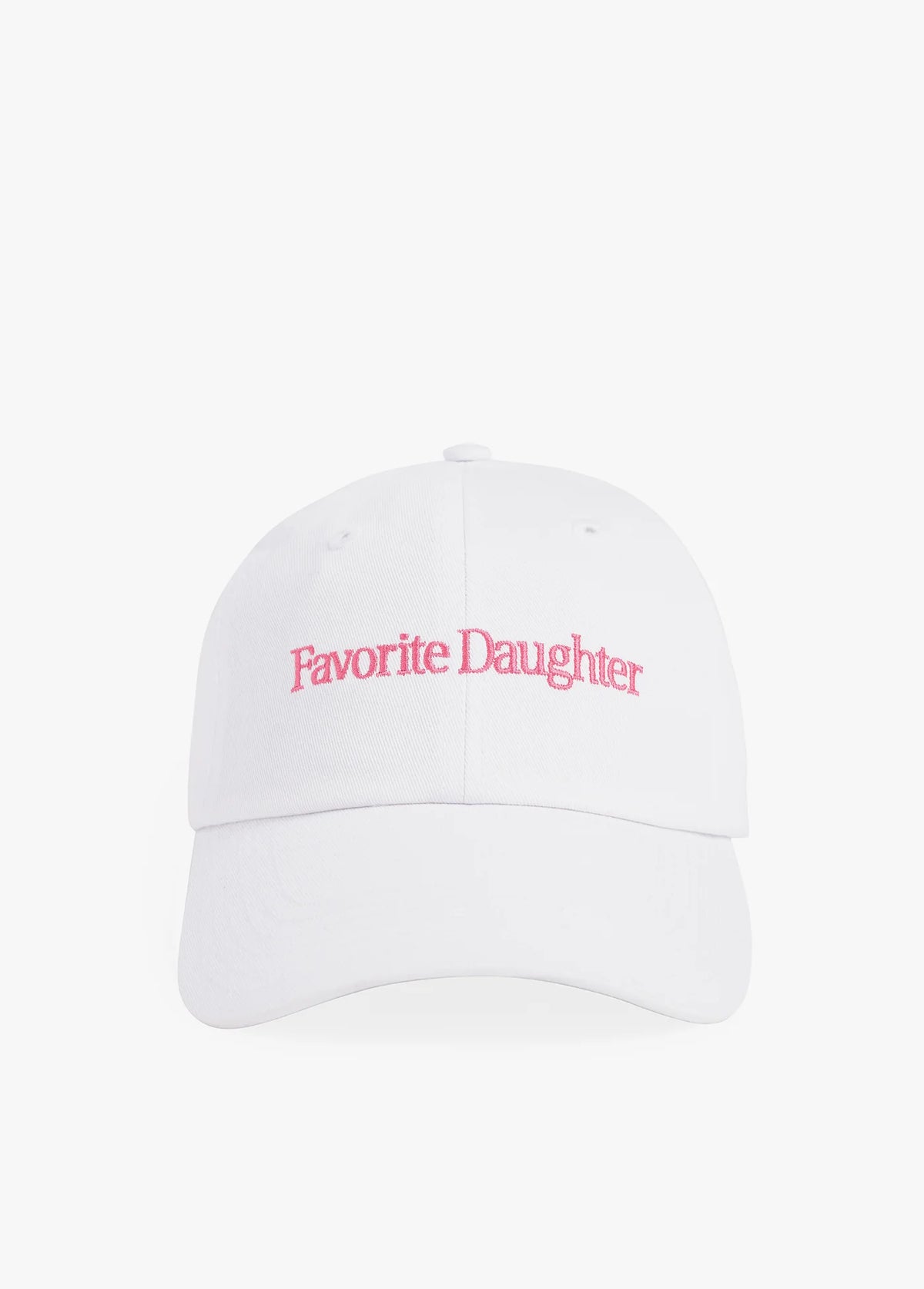 Favorite Daughter Classic Logo Baseball Heart Hat White Pink