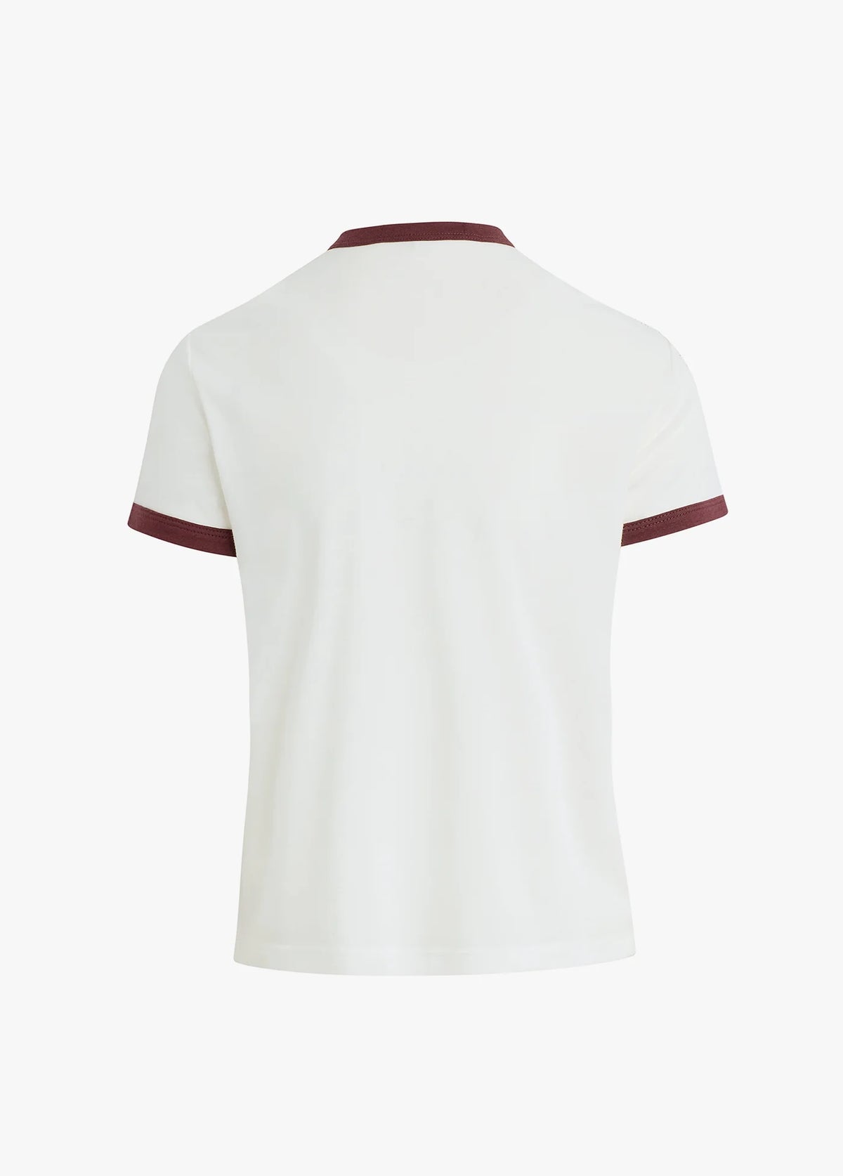 Favorite Daughter Collegiate Ringer Tee White Burgundy