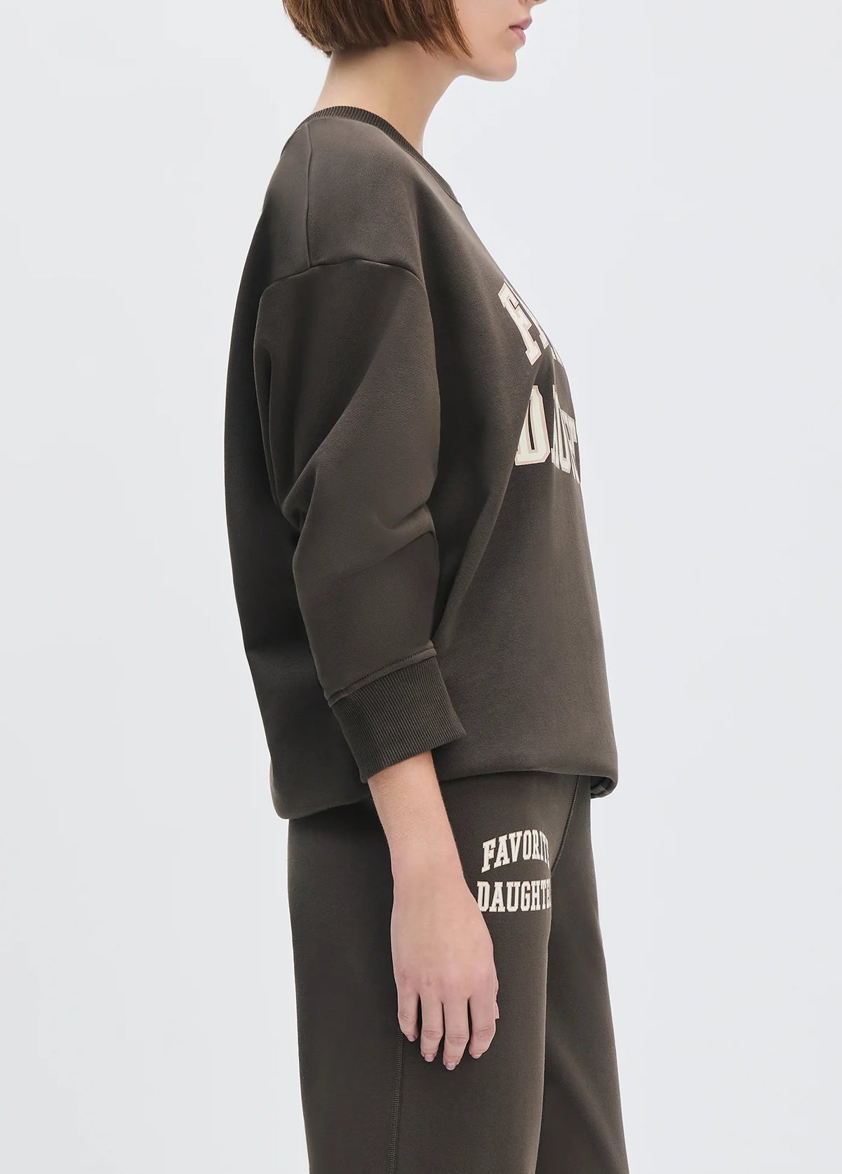 Favorite Daughter Collegiate Sweatshirt Coffee Gardenia