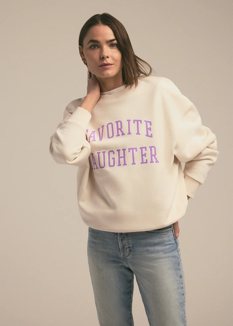 Favorite Daughter Collegiate Sweatshirt Gardenia