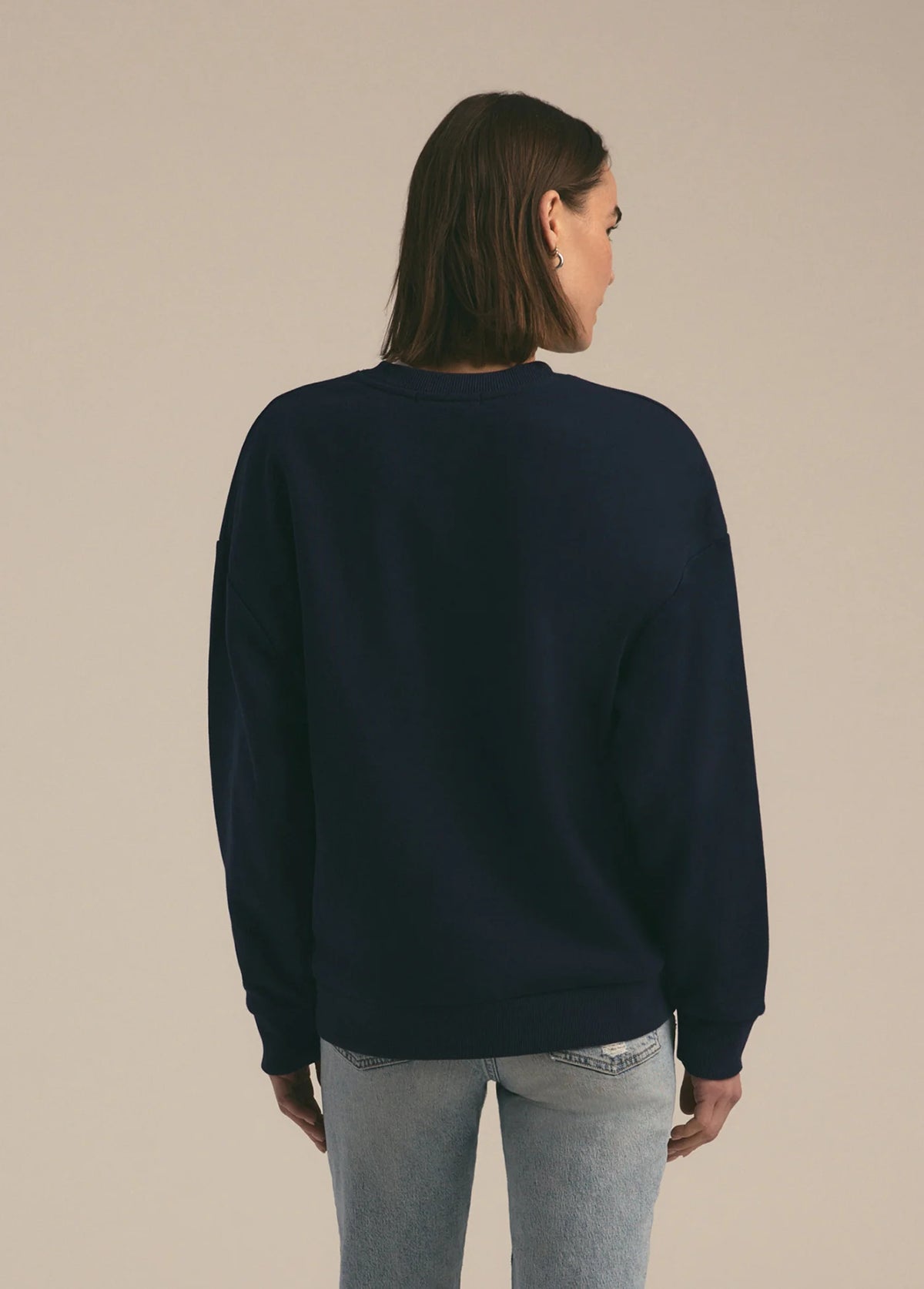 Favorite Daughter Heart Logo Sweatshirt Navy White