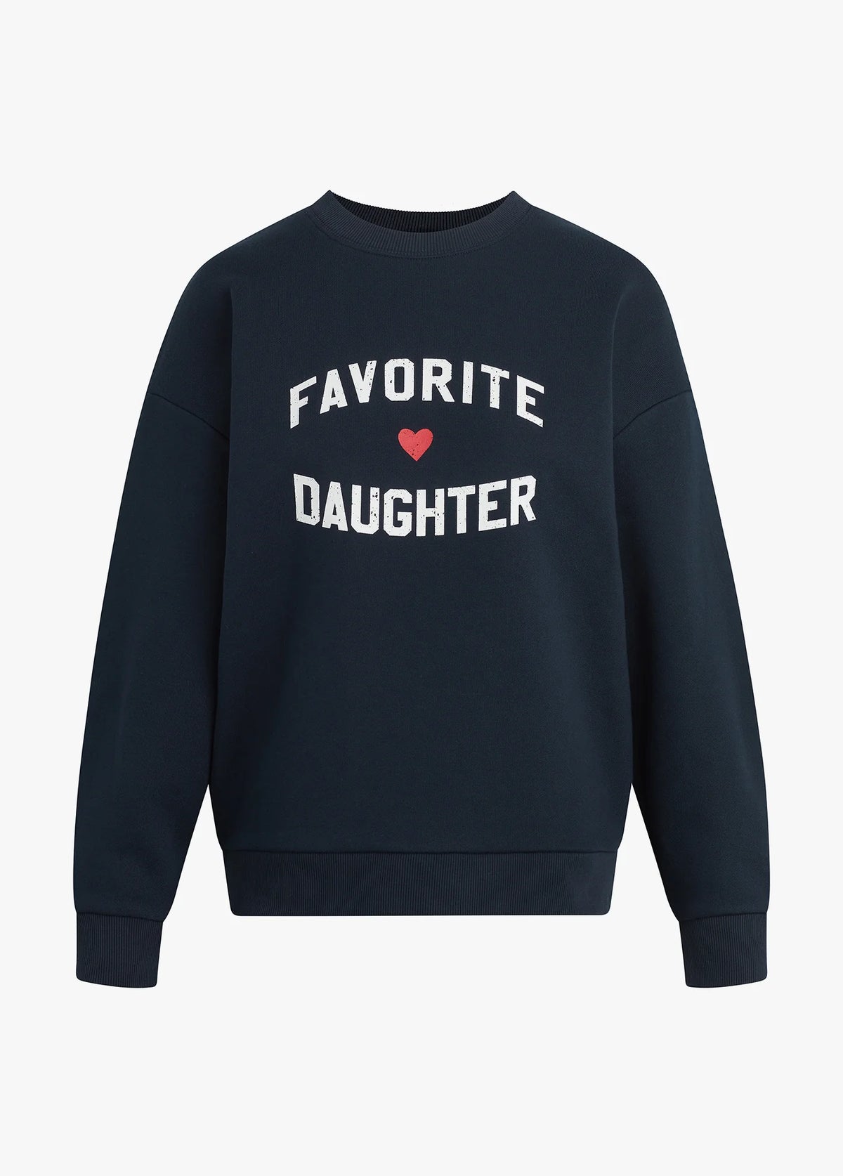 Favorite Daughter Heart Logo Sweatshirt Navy White